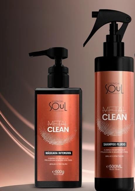 Professional Metal Clean Hair Care Set - Shampoo & Intensive Mask (500ml) for Damaged Hair Repair & Shine Restoration - Salon Quality Treatment for Dry, Frizzy & Color-Treated Hair at Home