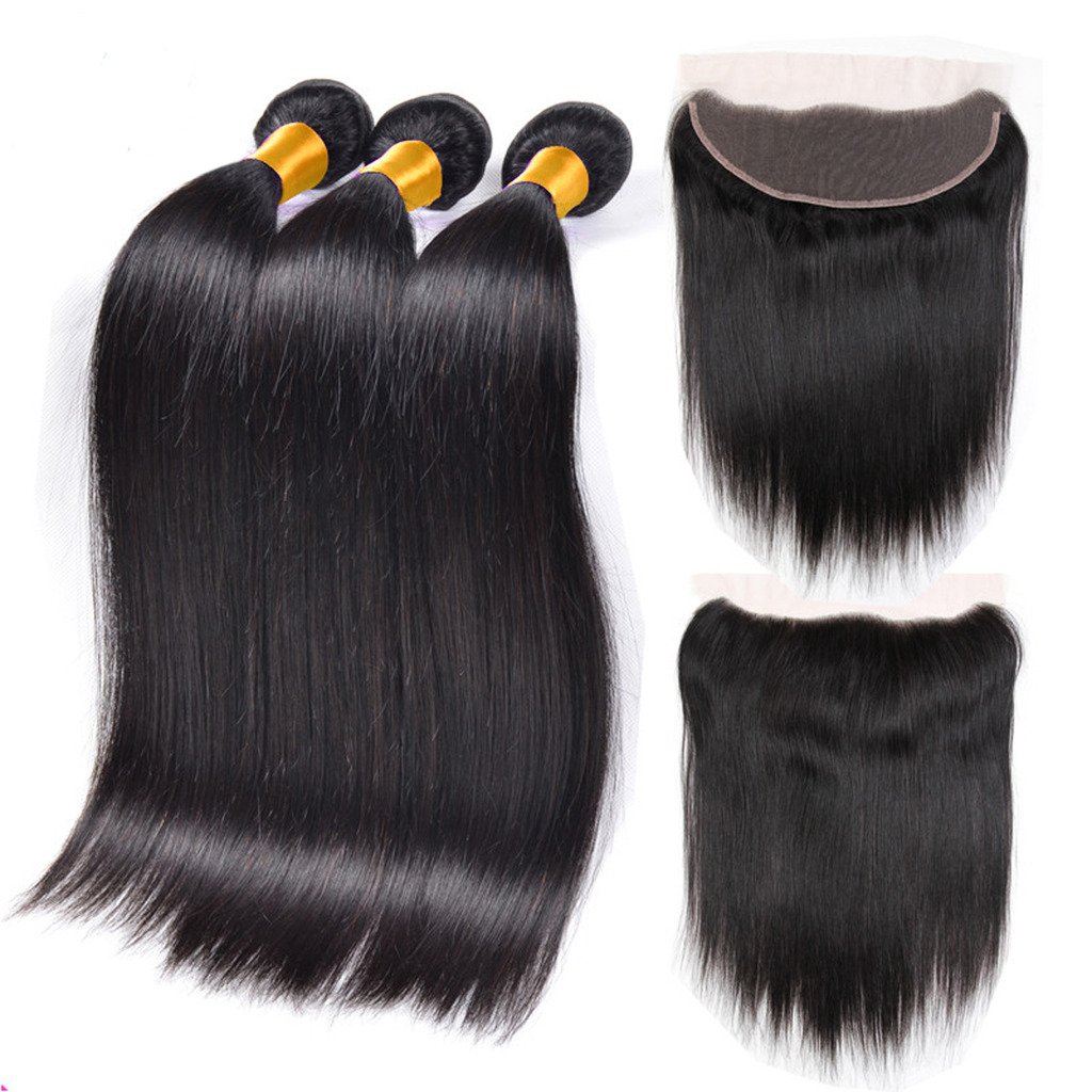 Premium 8A Grade Malaysian Virgin Straight Human Hair Weave - 3 Bundles (14