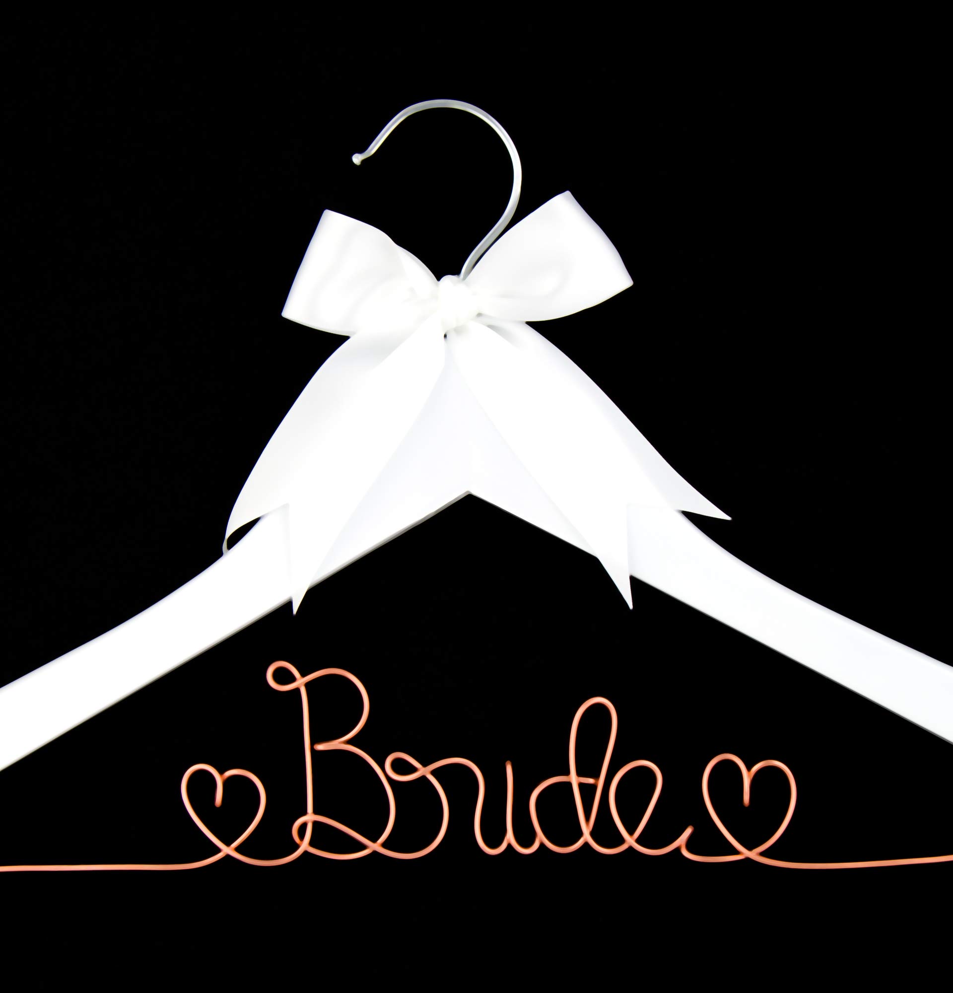 Elegant Wooden & Rose Gold Wire Wedding Dress Hanger for Bride to Be - Perfect for Bridal Gowns, Dresses & Special Occasion Attire - Ideal for Wedding, Bridal Shower & Photo Shoot Keepsakes