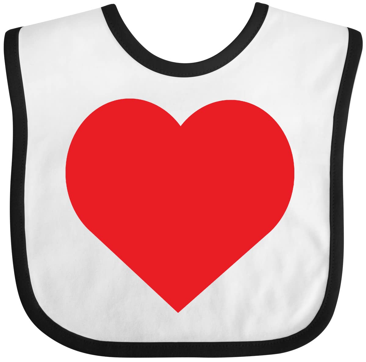 Inktastic Red Heart Baby Bib - Soft & Absorbent Drool Bib for Infants & Toddlers - Perfect for Feeding, Teething & Everyday Use - Cute Valentine's Day Gift for Newborns