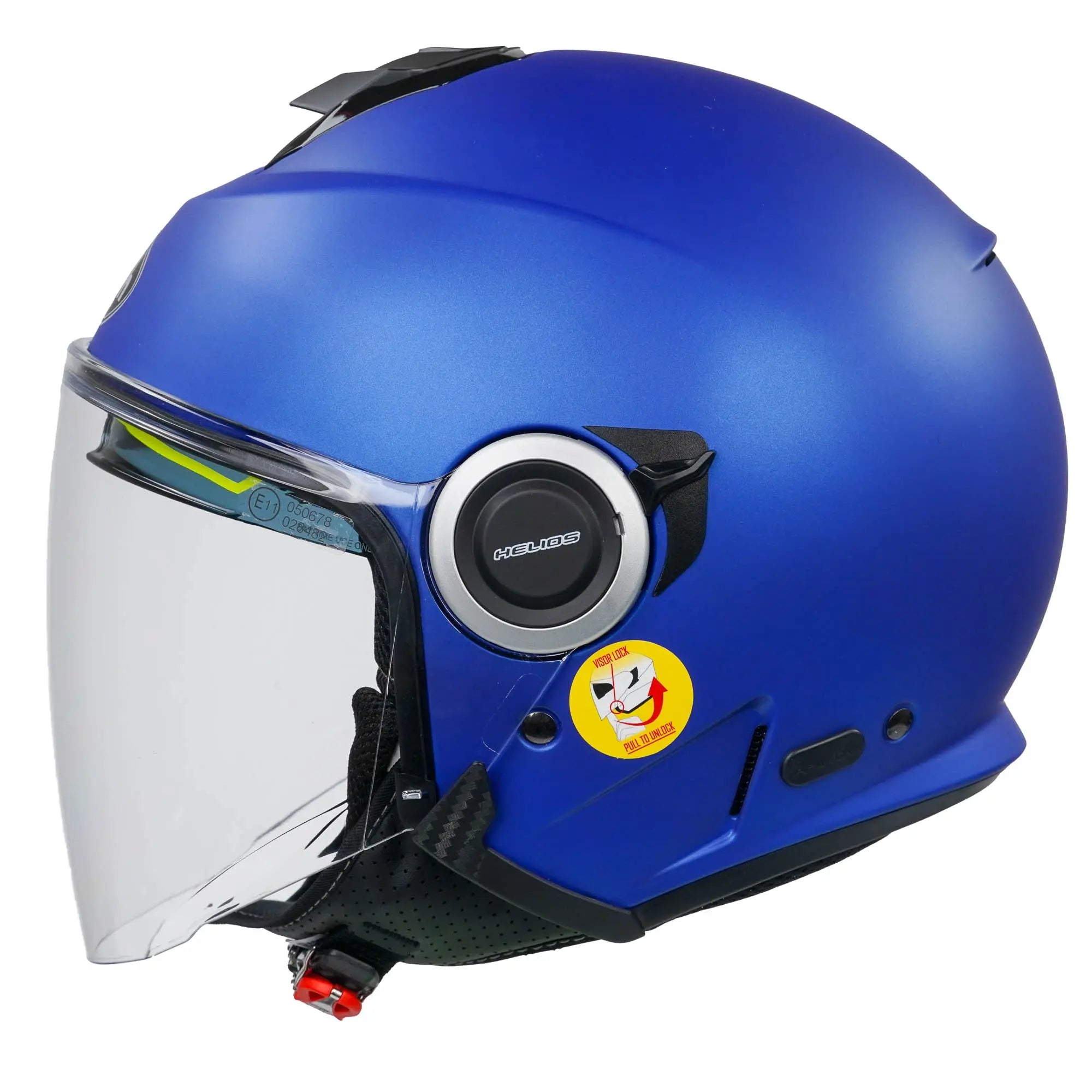 Airoh Helios Urban Jet Matt Blue Motorcycle Helmet - Lightweight, DOT Approved, Full Face Protection for Urban Riding & Commuting - Perfect for City Streets & Daily Commutes
