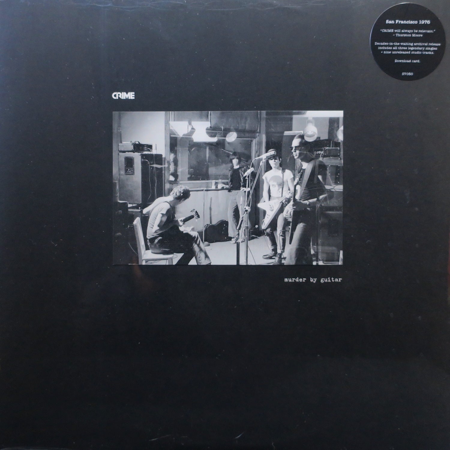 CRIME 'Murder By Guitar' Vinyl LP Record - Rare 1970s US Punk Rock Collector's Edition - Perfect for Music Enthusiasts & Vintage Vinyl Collections