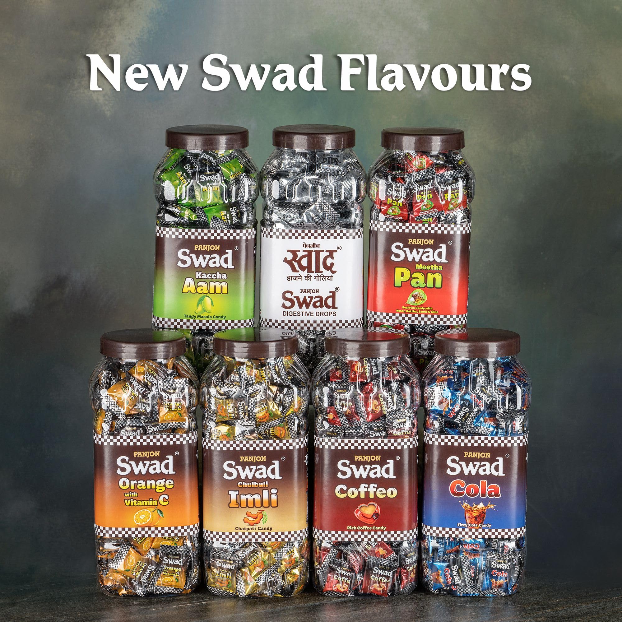 Premium Swad Coffee Candy - Rich & Bold Coffee Flavor Made with Strong Coffee Beans & Coffeo Toffee - 500g Jar - Perfect for Office Snacks, Gifts & Coffee Lovers