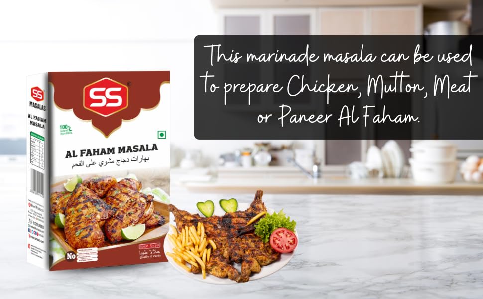 SS MASALAS BBQ Masala Combo Pack - Al Faham Masala, Barbeque Chicken Masala & Tikka Tandoori Masala Powder | 3 Premium Indian Spice Blends (100g Each) | Ready-to-Use Seasoning Mix for Grilling, Roasting & Tandoori Cooking | Perfect for BBQ, Chicken Dishes & Indian Cuisine
