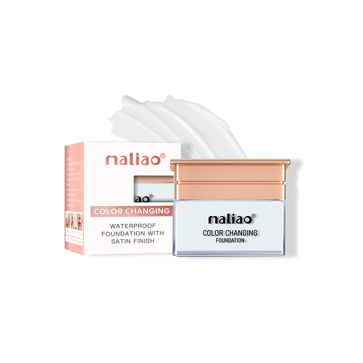 Maliao Color Changing Foundation - Flawless Full Coverage, Adapts to Skin Tone, Lightweight & Long-Lasting Hydrating Makeup (30g) | Perfect for Daily Wear, Special Occasions & Photography