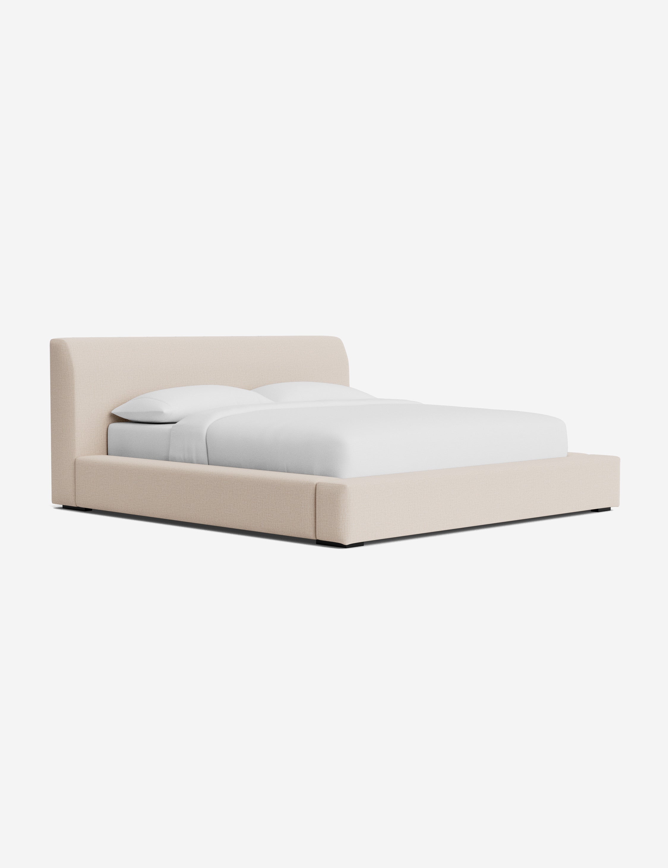 Clayton Platform Bed Frame - Queen Size, Modern Minimalist Wooden Bed with Sturdy Slat Support - Perfect for Bedroom, Guest Room, or Studio Apartment