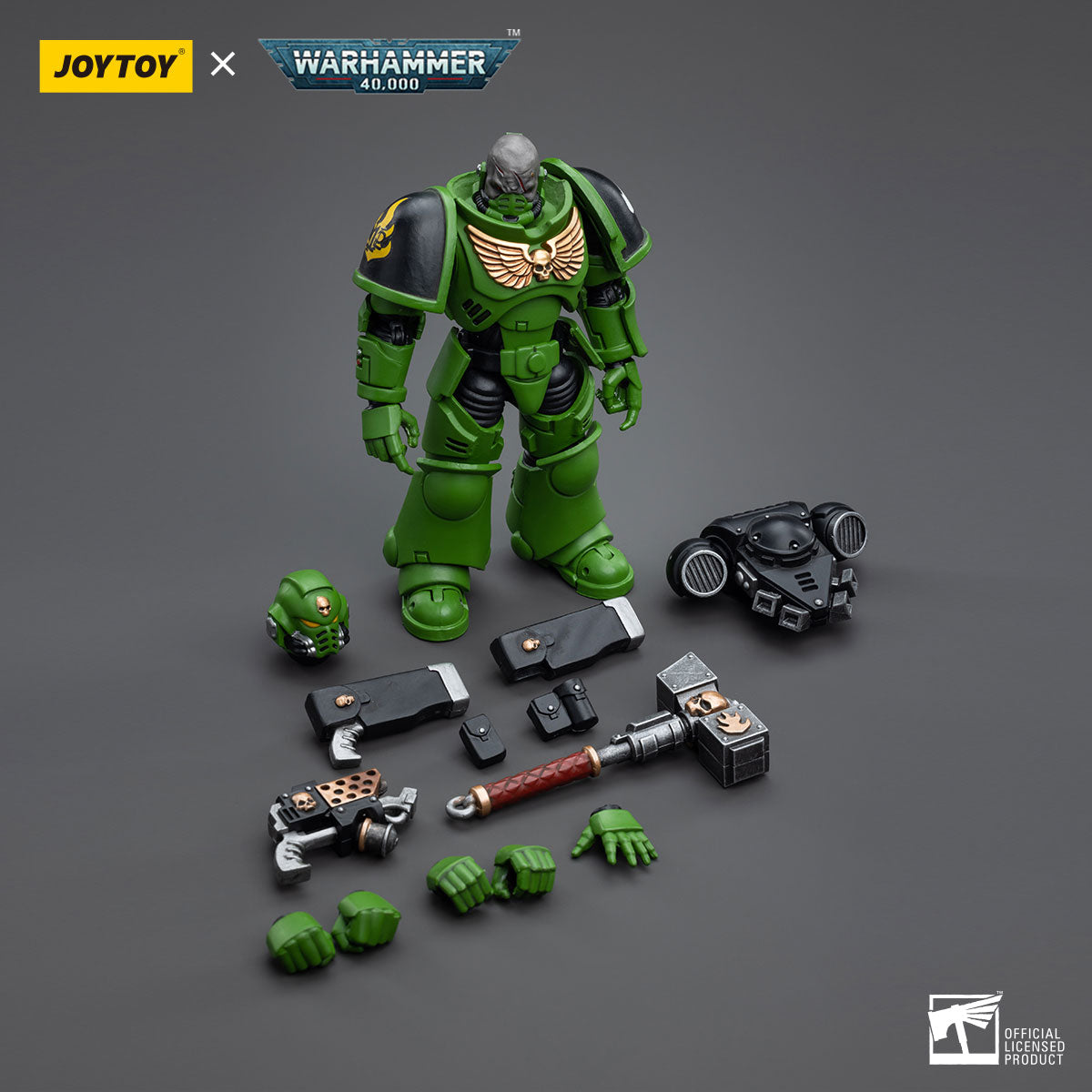 1/18 JOYTOY 3.75 Inch Warhammer 40K Salamanders Space Marines Intercessors Action Figure Set (4pcs) - Perfect for Collectors, Tabletop Gaming & Display Scenes