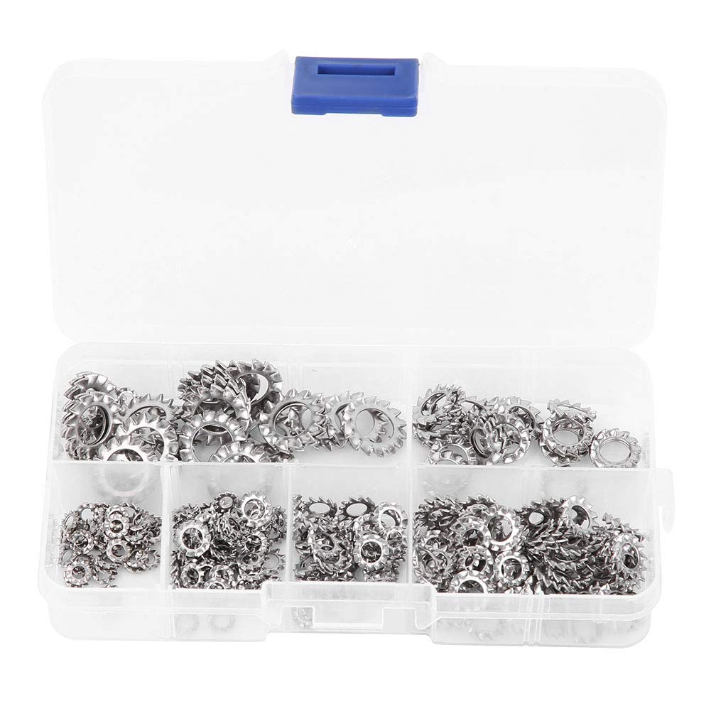Flat Washer Assortment Kit - Stainless Steel Star Lock Washers for Electronics, Home & Industrial Screw Applications | Perfect for DIY Repairs, Furniture Assembly & Mechanical Projects