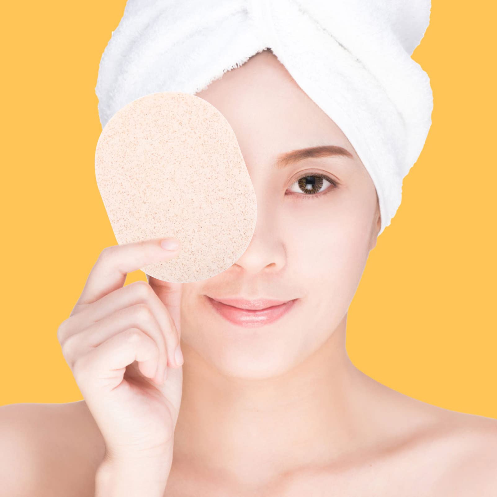 Beavorty 10Pcs Travel Face Wash Sponge - Hydrocolloid Exfoliating Patches, Makeup Remover & Cleansing PVA Sponges for Gentle Skin Care | Perfect for Travel, Daily Cleansing & Makeup Removal