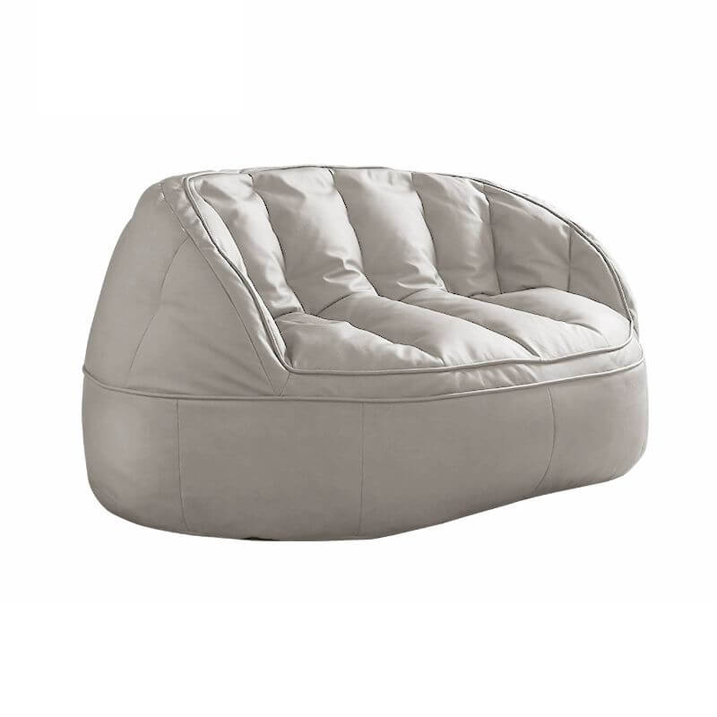 Water Resistant Faux Leather Bean Bag Chair with Durable Polystyrene Beans - Perfect for Living Room, Bedroom, Dorm & Game Room Relaxation