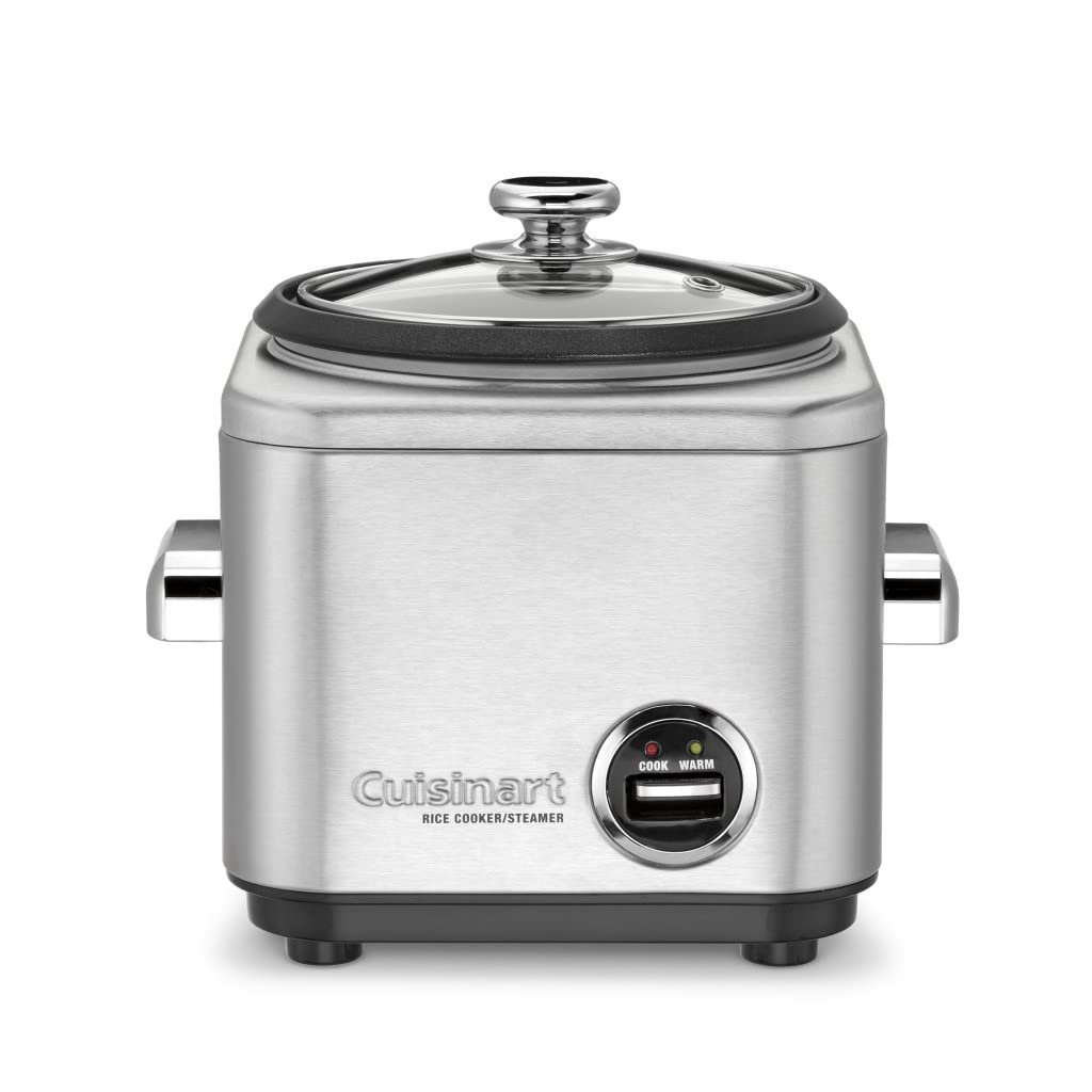 Cuisinart CRC-400 4-Cup Stainless Steel Rice Cooker - Perfect for Small Kitchens, Dorms & Office Use