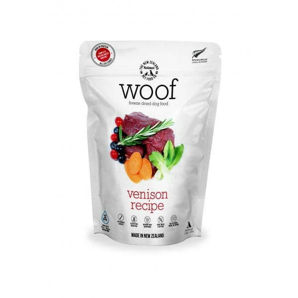 Premium New Zealand Natural Freeze-Dried Dog Food - Wild Venison Recipe, 1.2kg | Grain-Free, High-Protein Treat for Active Dogs | Perfect for Training, Hiking & Outdoor Adventures