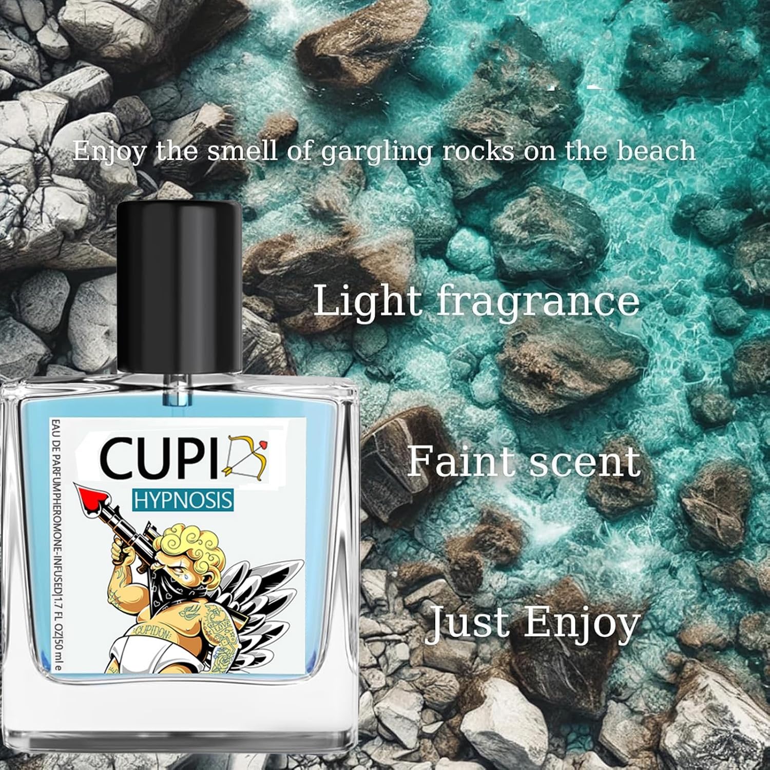 Cupid Cologne for Men - Pheromone-Infused Hypnosis 2.0 Perfume with Long-Lasting Fragrance (1.7 fl oz) | Attract & Seduce | Date Night, Club & Special Occasions