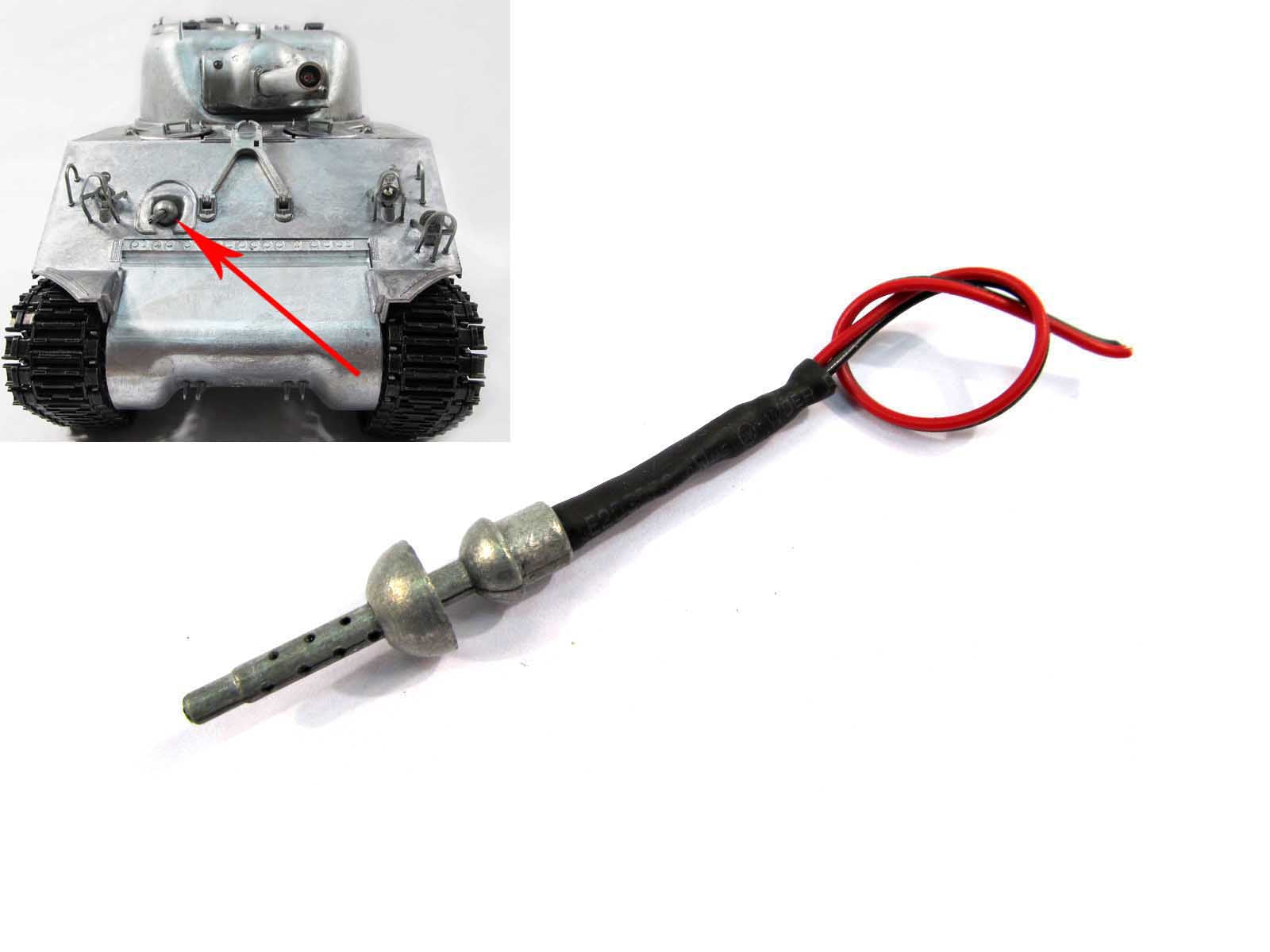 1/16 Scale Mato Sherman RTR Radio Controlled Tank - Metal Tool Retaining Mounts, Bearings, Gearbox & Exhaust Diffuser | RC Military Vehicle Parts for Hobbyists & Collectors | Battlefield Simulation & Display Scenes