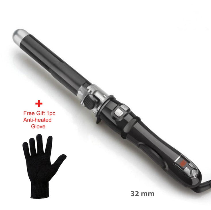 Automatic Rotating Hair Curling Iron - 360° Self-Rotating Curling Wand with Adjustable Temperature for Salon-Quality Waves & Curls - Perfect for Home Styling, Parties & Special Occasions