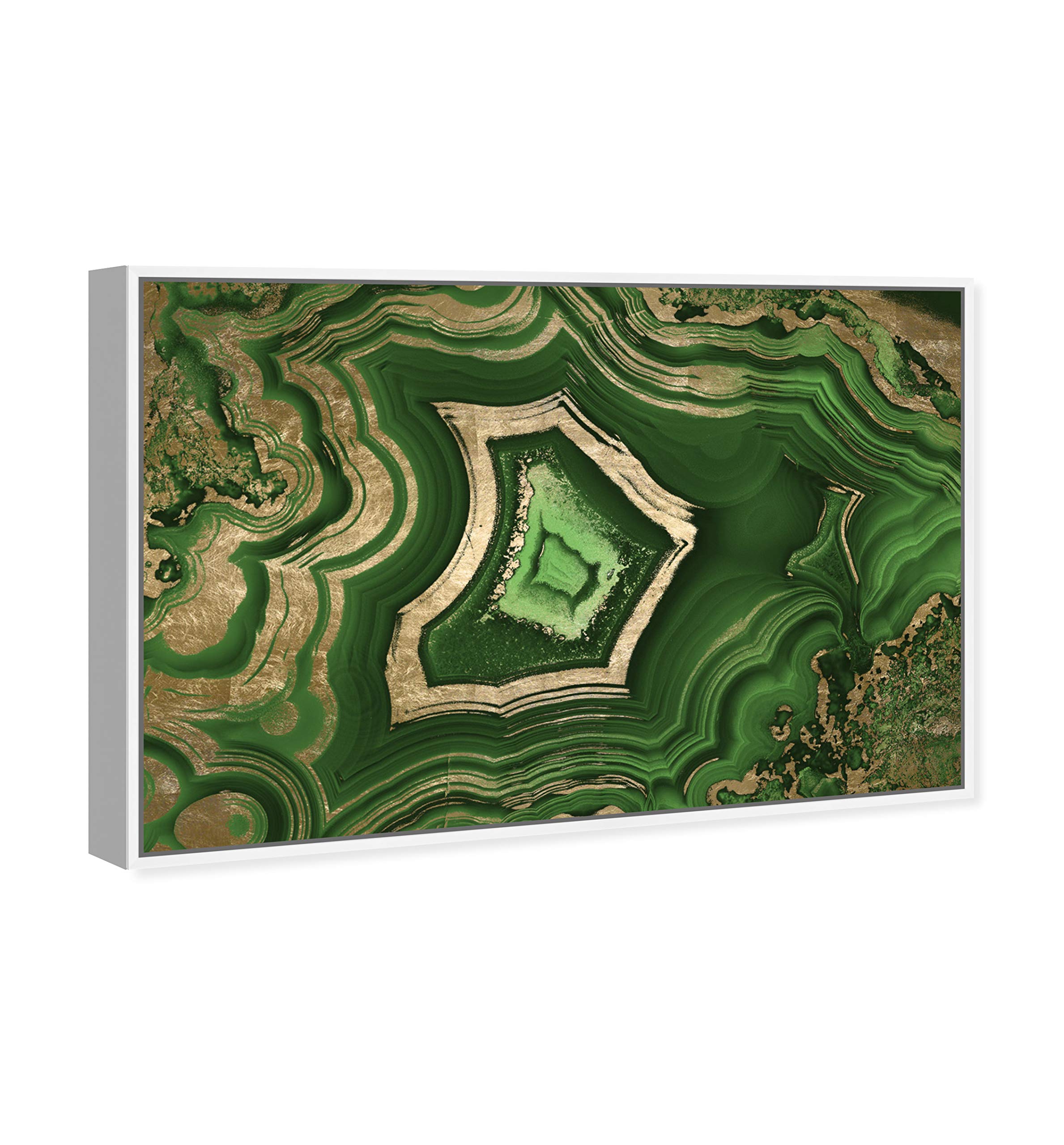 Oliver Gal Abstract Modern Large Canvas Wall Art - Dreaming About Emerald Green & Gold Ready to Hang Home Decor (30x45 Inches) for Living Room, Bedroom & Office | Contemporary Wall Decor for Modern Interiors