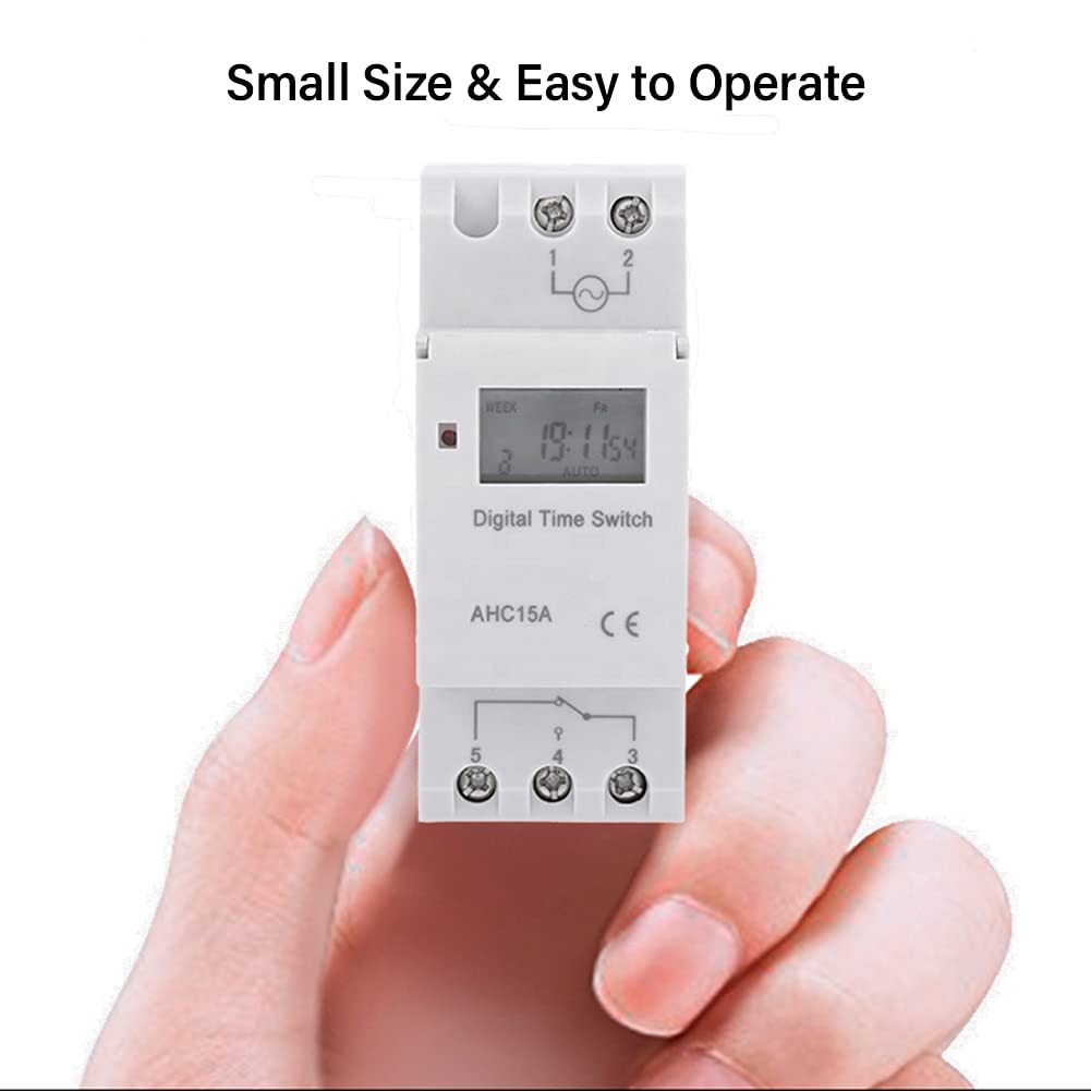 CXZTCL Digital Timer Switch DC 12V - Weekly Programmable 16 On/Off Microcomputer Relay Timer for Home Appliances | Perfect for Lights, Pumps & Smart Home Automation