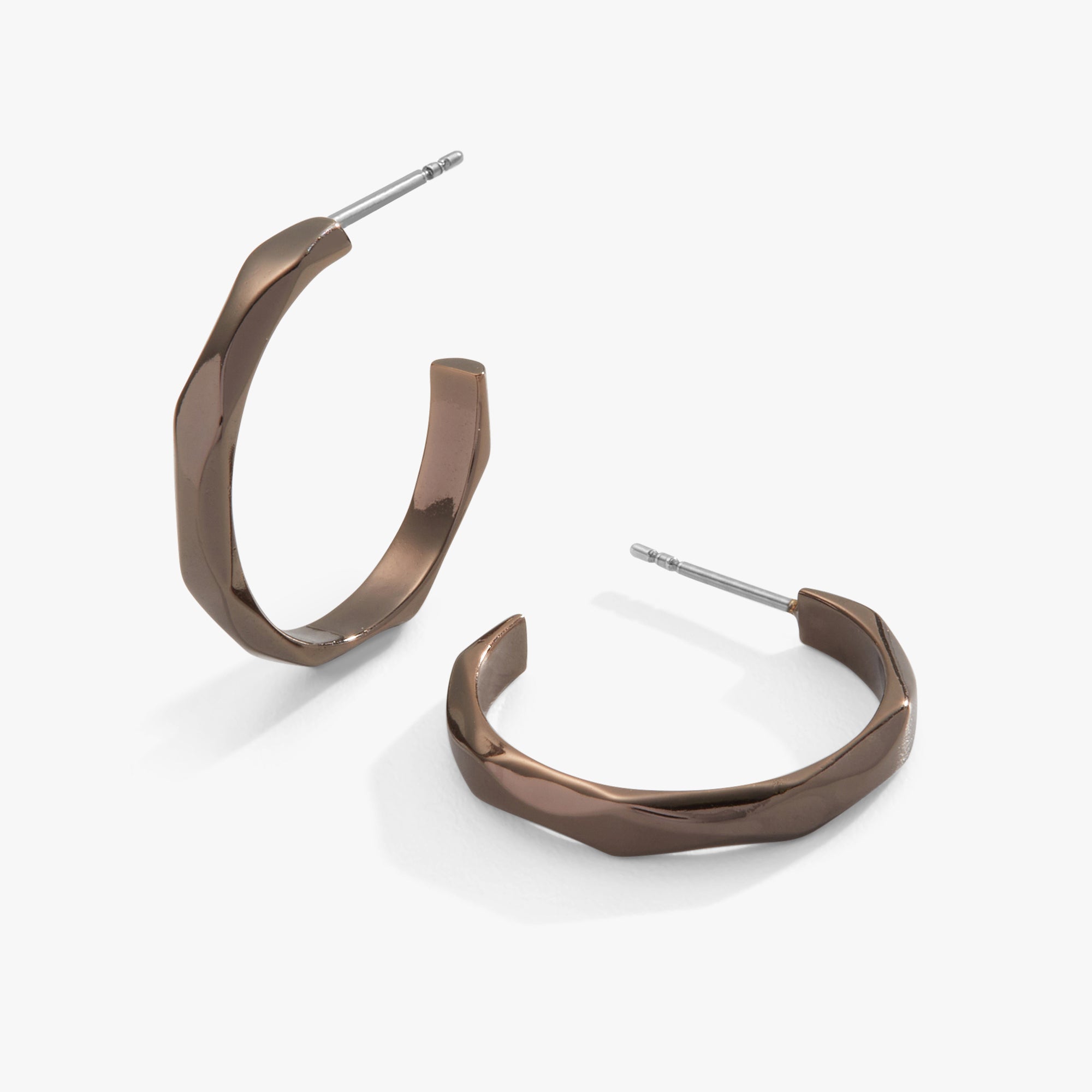 Stylish Faceted Hoop Earrings for Women - Trendy Geometric Jewelry for Everyday Wear & Special Occasions