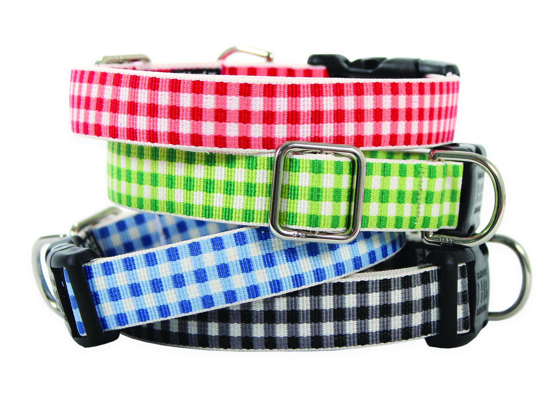 Harry Barker Black Gingham Dog Collar for Small Dogs - Adjustable Pet Collar with Durable Nylon & Classic Checkered Design - Perfect for Daily Walks, Training & Fashion Accessories