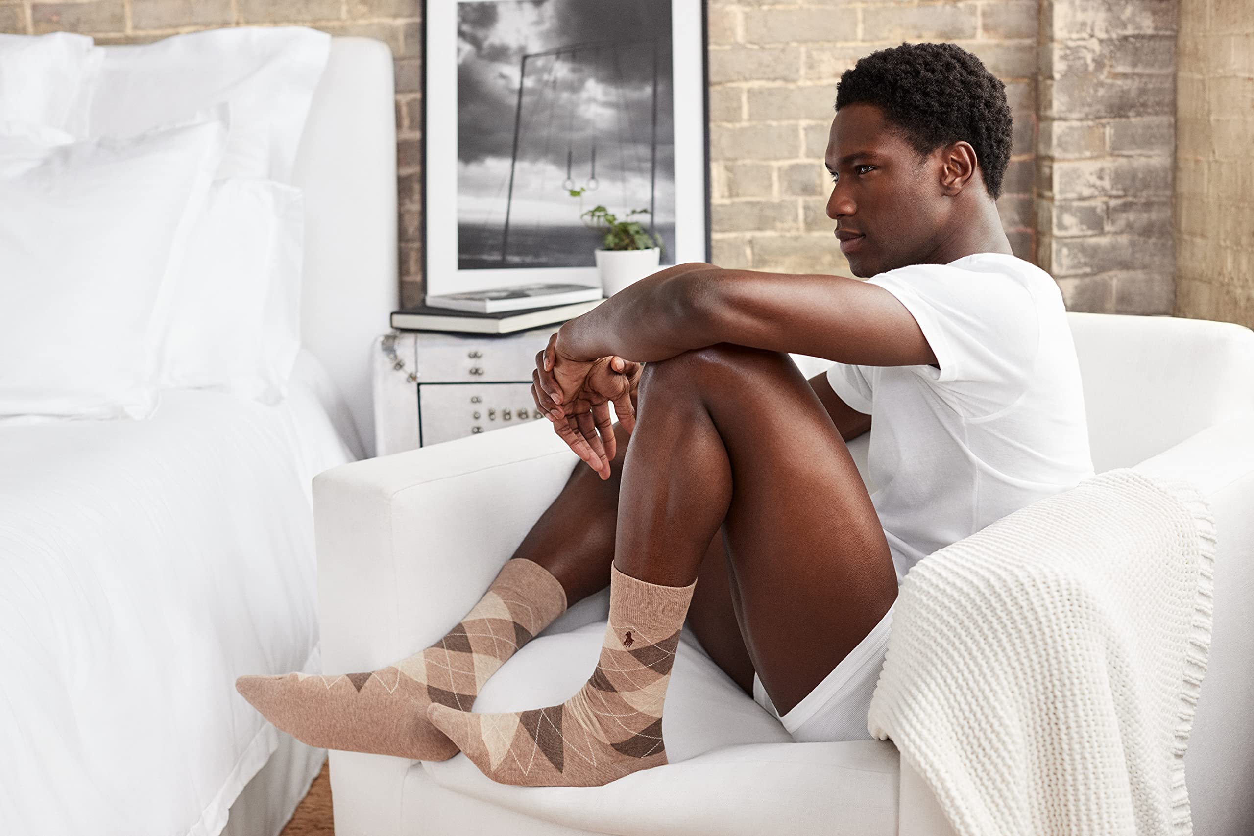 Polo Ralph Lauren Men's Argyle Dress Socks - 3 Pack Soft Cotton Crew Socks for Work & Formal Wear - Lightweight & Comfortable for Office, Business, Wedding & Daily Use