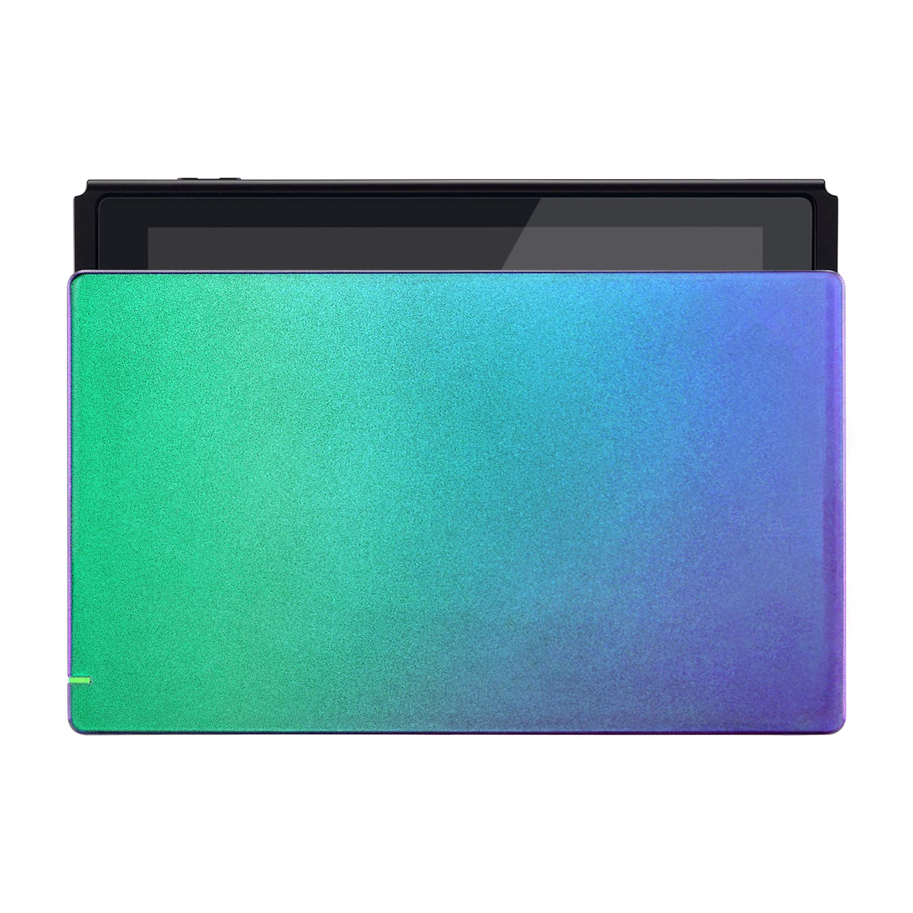 eXtremeRate Custom Chameleon Glossy Faceplate for Nintendo Switch Dock - Green Purple DIY Replacement Housing Shell (Dock Not Included) | Perfect for Gaming Setup & Home Decor