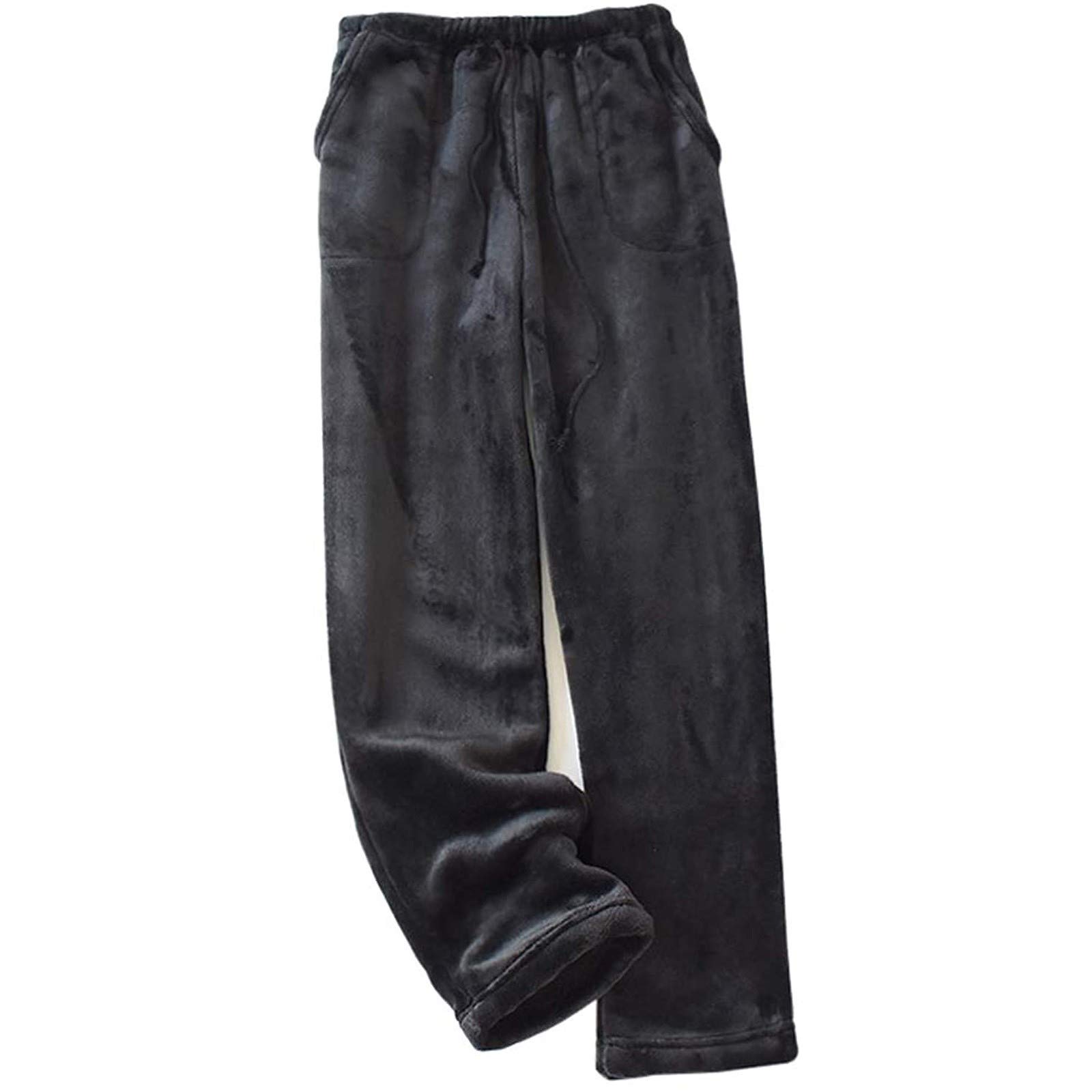 Reasoncool Women's Thermal Fleece Pajama Pants with Pockets - Warm Lounge Sweatpants for Home & Casual Wear - Cozy Winter Sleepwear & Loungewear (Black) - Perfect for Relaxing at Home, Lounging, and Cold Weather Comfort