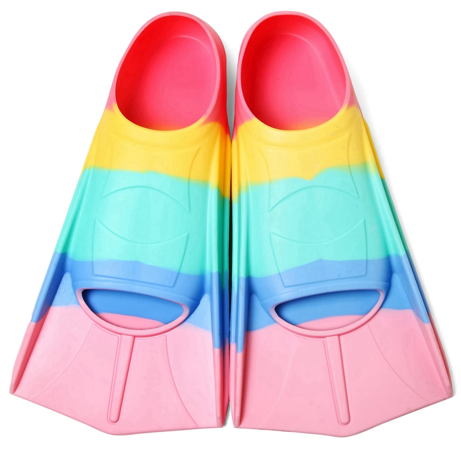 **Best Kids Swim Fins - Short Blade Non-Slip Heel Pool Training Flippers for Youth, Lightweight Design - Perfect for Swimming Lessons & Beach Fun**