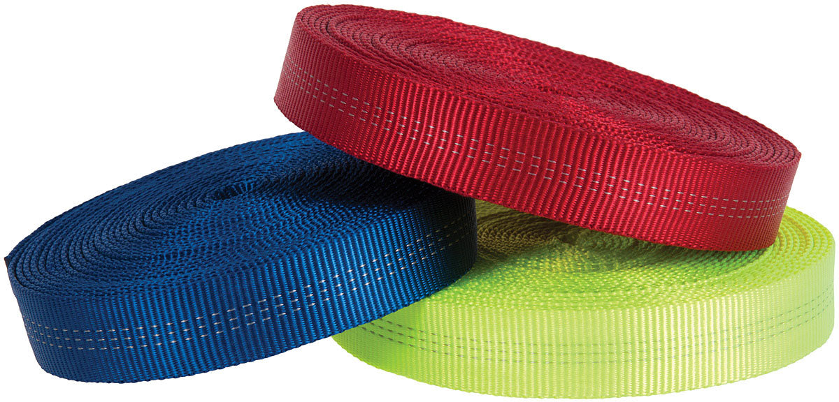 30 Ft Yellow Tubular Nylon Webbing - Heavy Duty Climbing Straps, Gear Loops & Outdoor Equipment (1-Pack) - Perfect for Hiking, Camping, Backpacking & DIY Projects