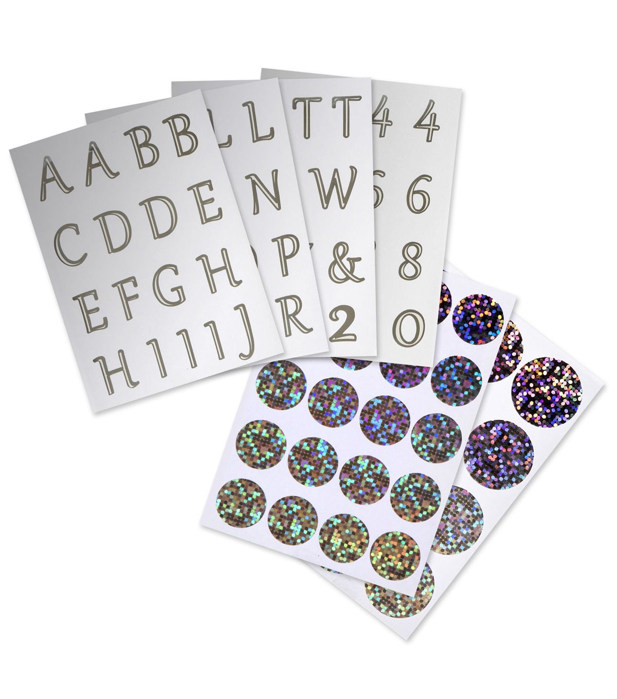 David Tutera 163-Piece Letter, Number & Round Embellishment Stickers Set for Scrapbooking, Card Making & DIY Crafts - Perfect for Wedding Invitations, Journals & Home Decor