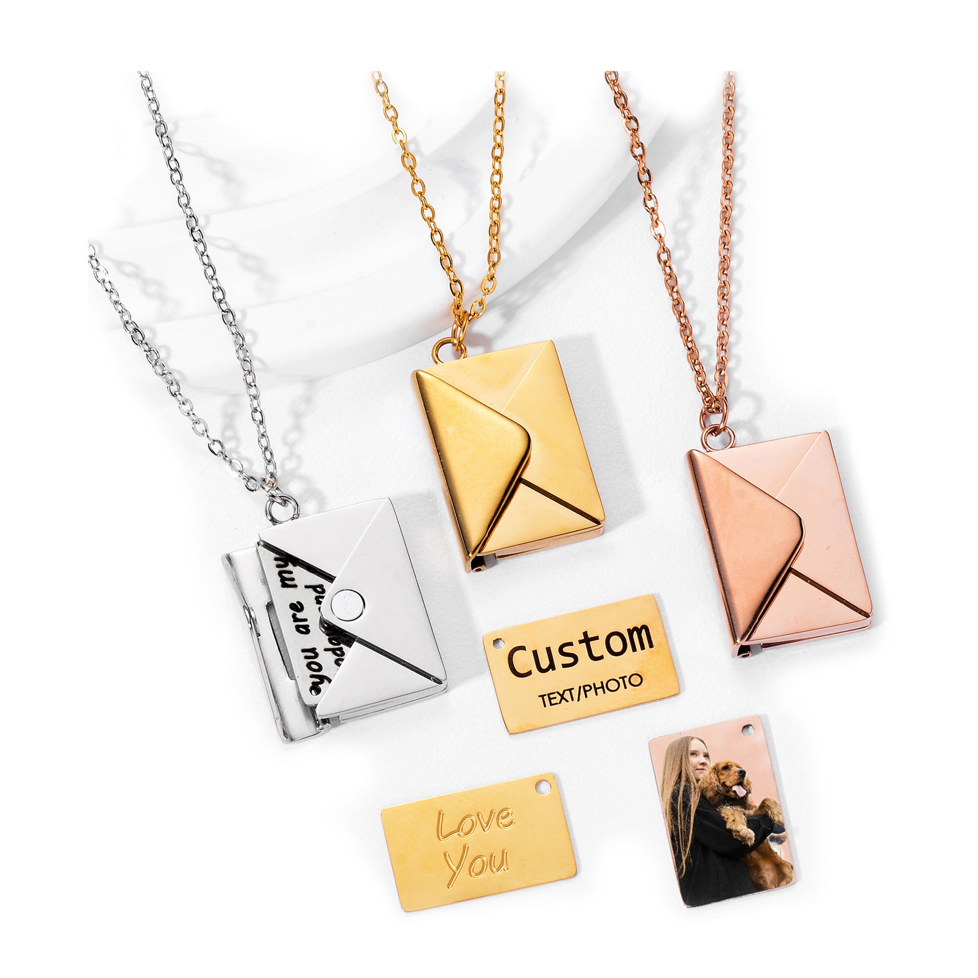 Custom Engraved Love Couple Necklace for Him & Her - Personalized Romantic Gift for Anniversary, Wedding, Valentine's Day - Perfect for Couples, Engagements & Special Occasions