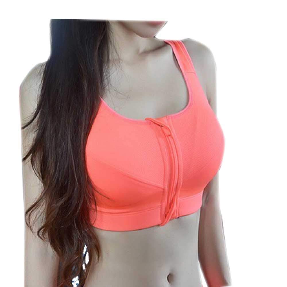 AXB Women's Zip Front Sports Bra - Wireless Post-Surgery Support Bra for Yoga, Running & Active Lifestyles | Comfortable Workout Top for Gym, Recovery & Everyday Wear