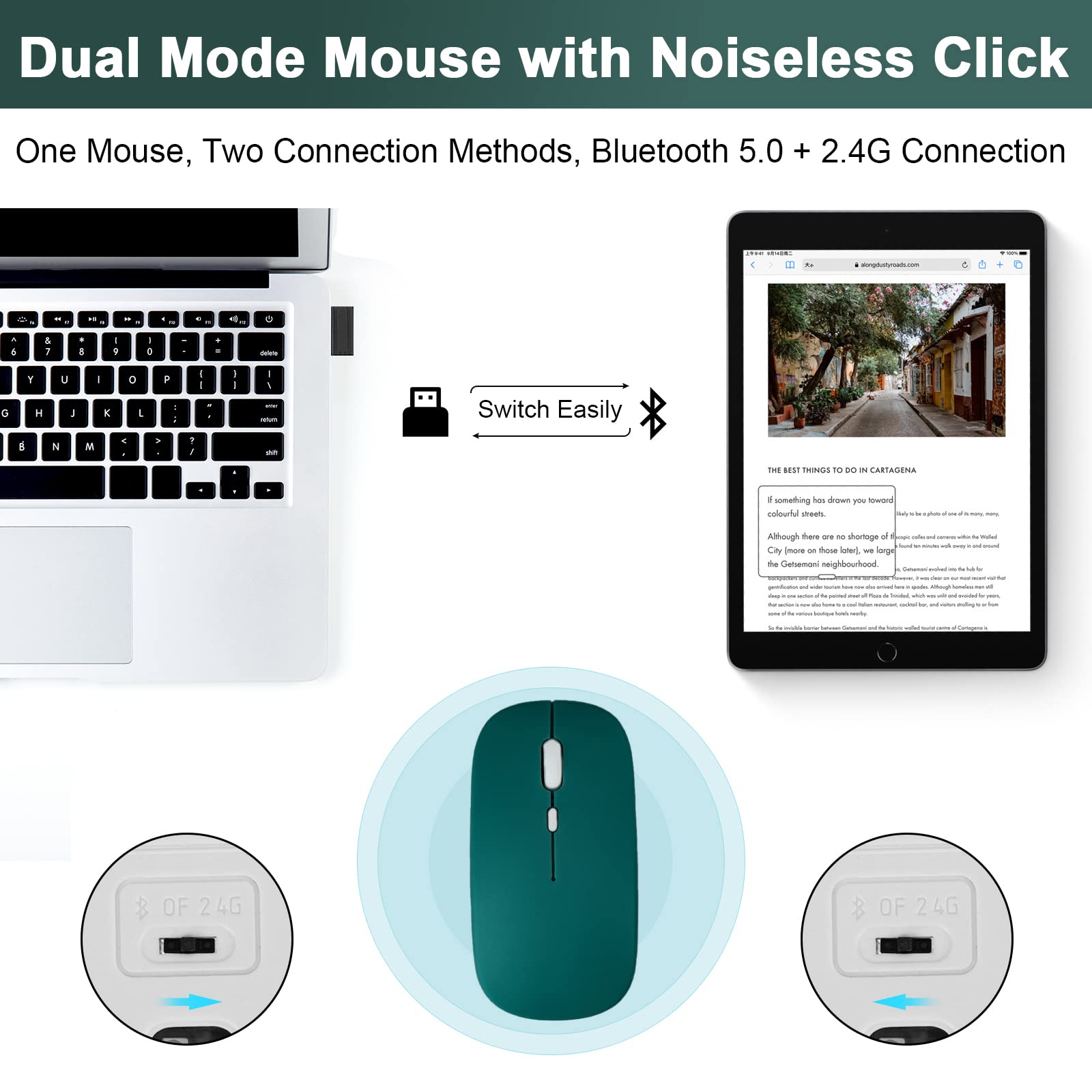 LAMA Wireless Bluetooth Keyboard Case with Mouse for iPad 10.2