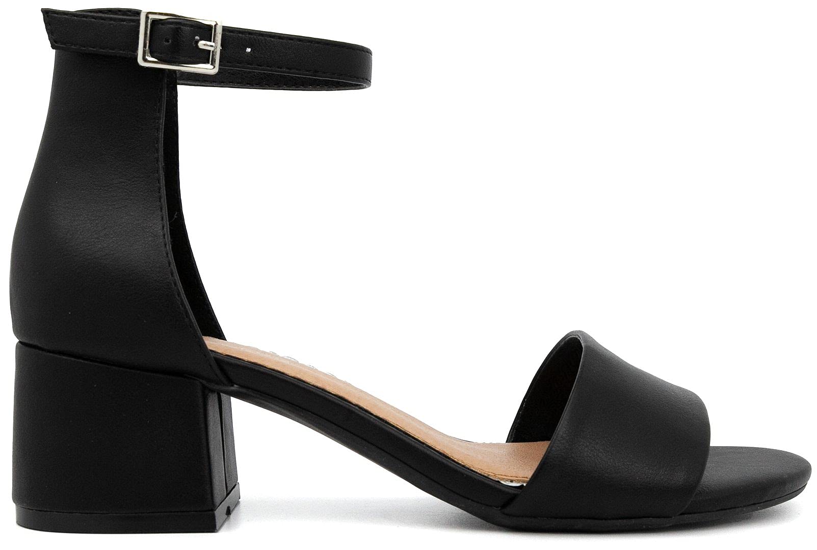 London Fog Women's Nikki Low Block Heel Ankle Strap Pump Sandals - Comfortable Dress Shoes for Work, Weddings & Special Occasions