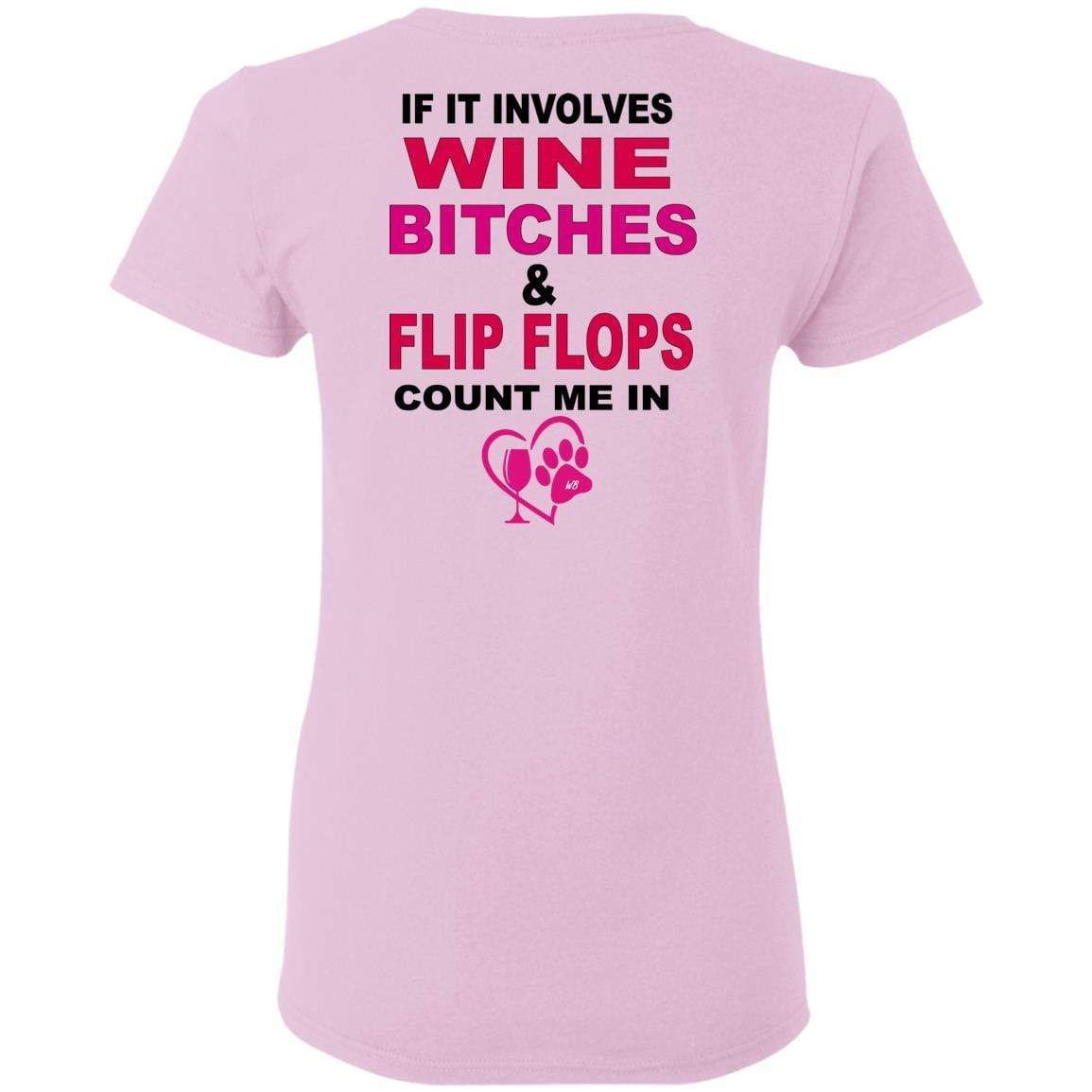 Funny Count Me In Ladies T-Shirt for Wine & Dog Lovers | Hilarious Gift for Women | Perfect for Wine Parties & Pet Lovers