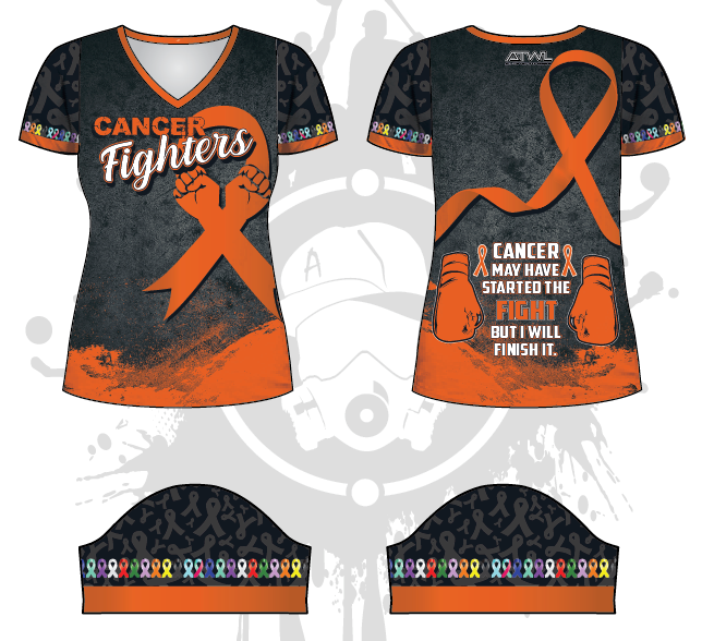 Cancer Fighters Women's Jersey - Comfortable & Inspirational Apparel for Survivors & Supporters - Perfect for Fundraisers, Walks & Awareness Events