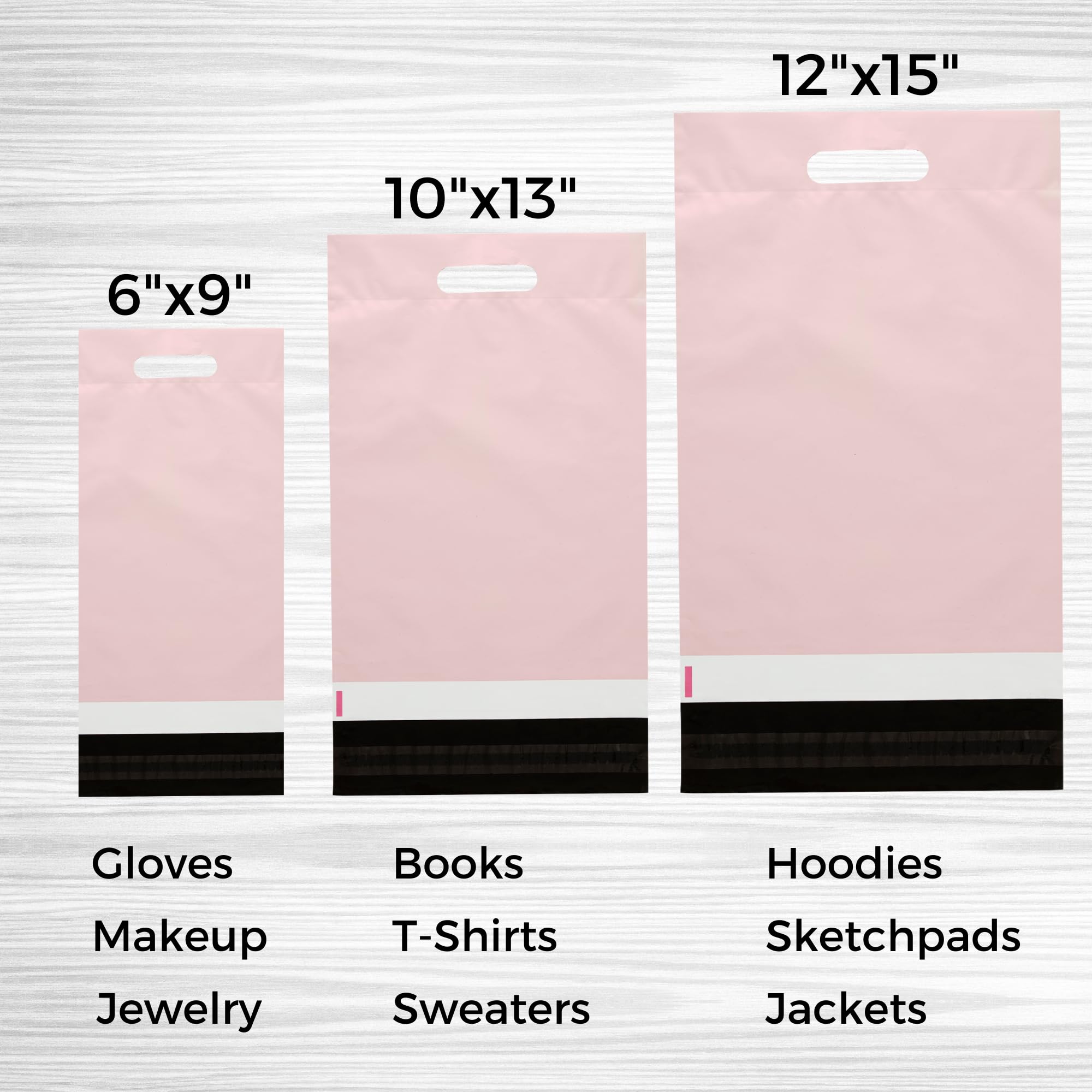 Pink Poly Mailers 10x13 Inches - 100 Pack Self Seal Shipping Bags for Clothing & T-Shirts | Durable Packaging Bags for Small Businesses | Perfect for Ecommerce, Online Stores & Boutique Retail Shipping