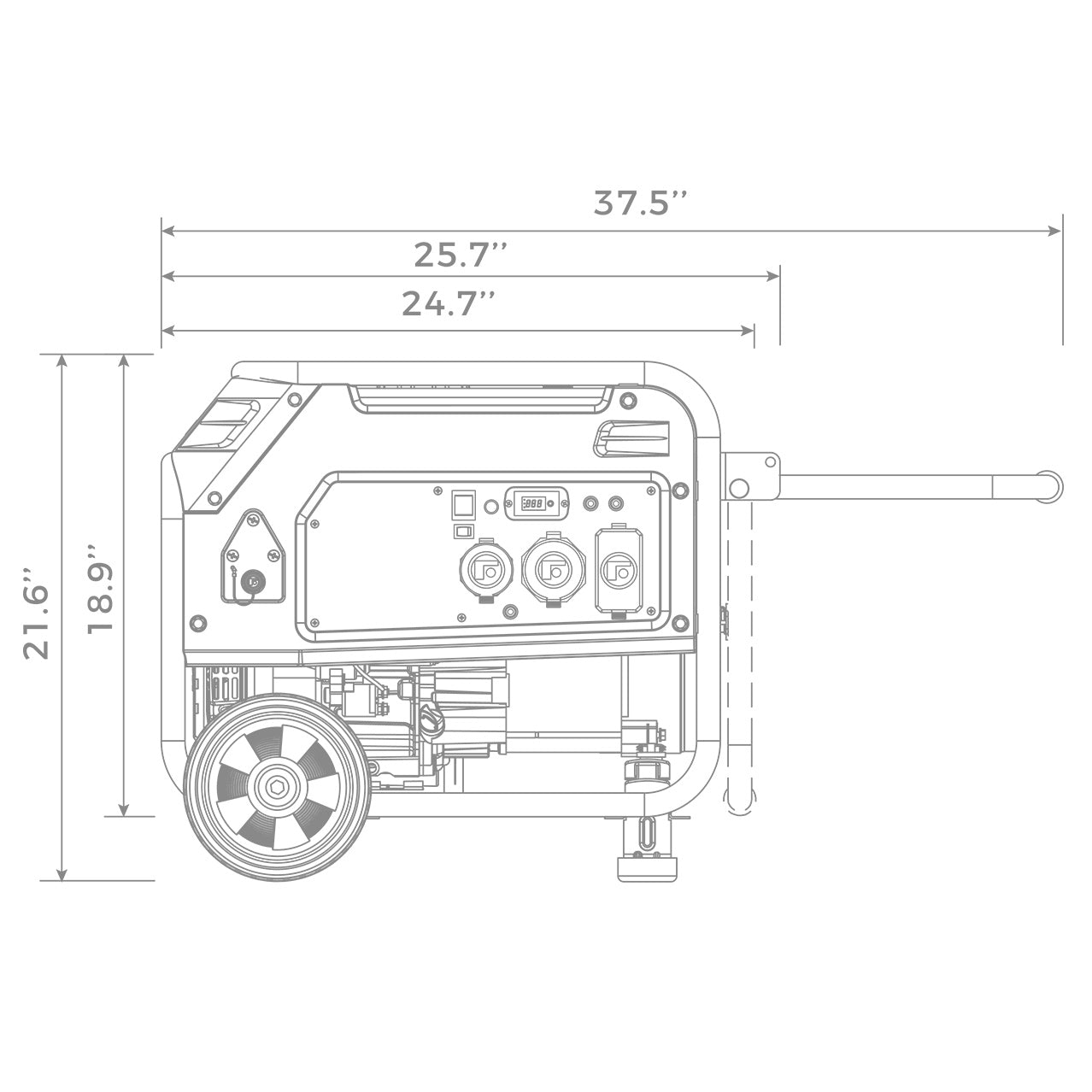 4100W LPG Portable Generator with Electric Start - Perfect for Camping, RV Trips, and Emergency Power Backup