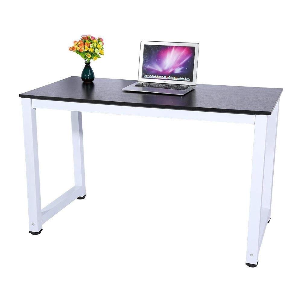 Black Wooden Computer Desk - Ergonomic PC Gaming Corner Desk with Storage, Study & Reading Laptop Workstation for Home Office - Perfect for Small Spaces & Gaming Setups