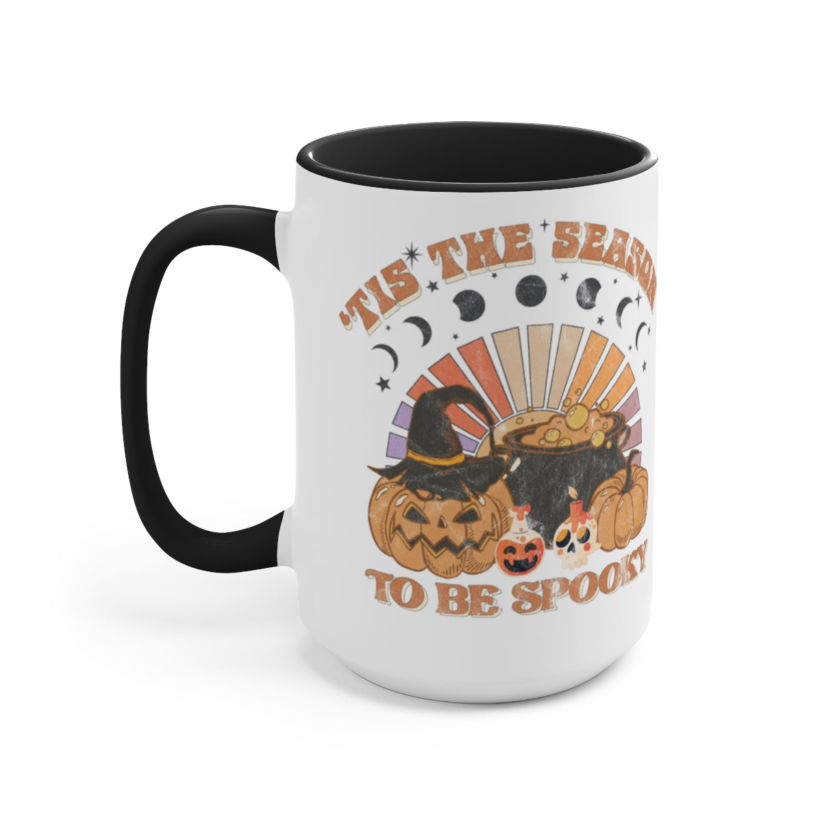 Spooky Pumpkin Coffee Mug 15oz - Halloween Themed Ceramic Cup for Coffee, Tea & Hot Drinks - Perfect for Fall Decor & Gifts