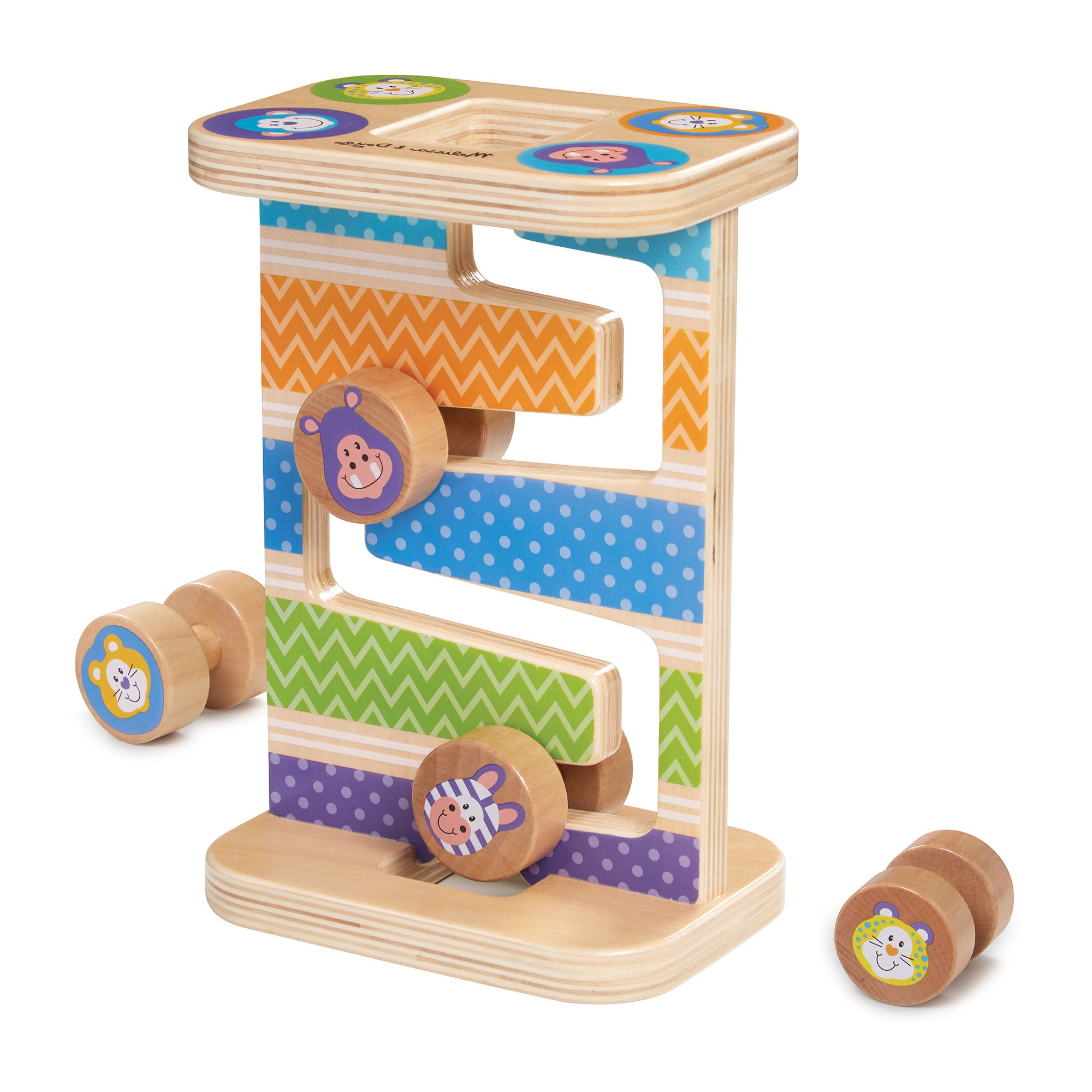 First Play Wooden Safari Zig Zag Tower - Stacking Blocks for Toddlers, Educational Animal Toy for Kids - Perfect for Early Learning & Playtime Fun