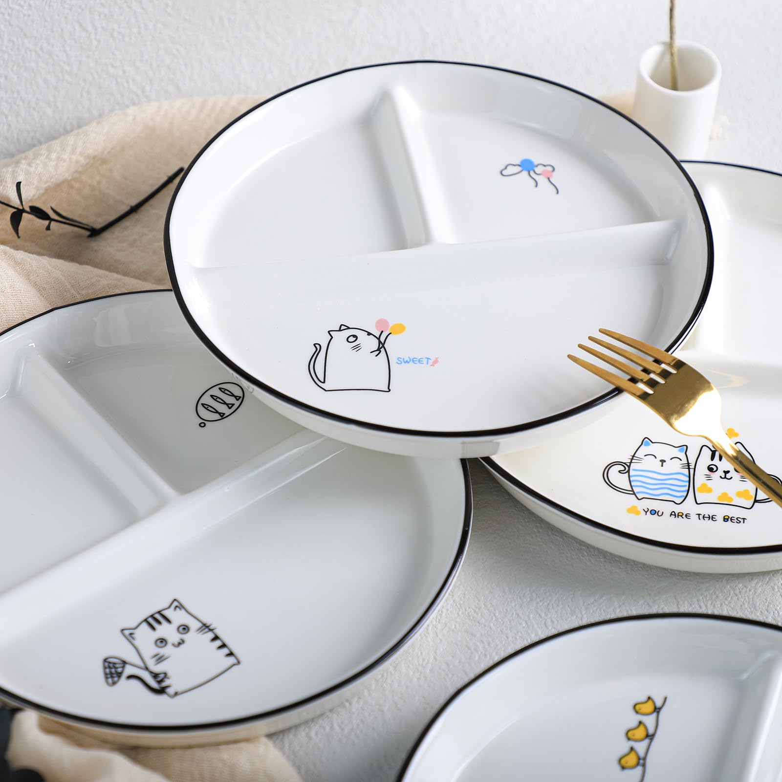 Ceramic Dinosaur Portion Plate - 8