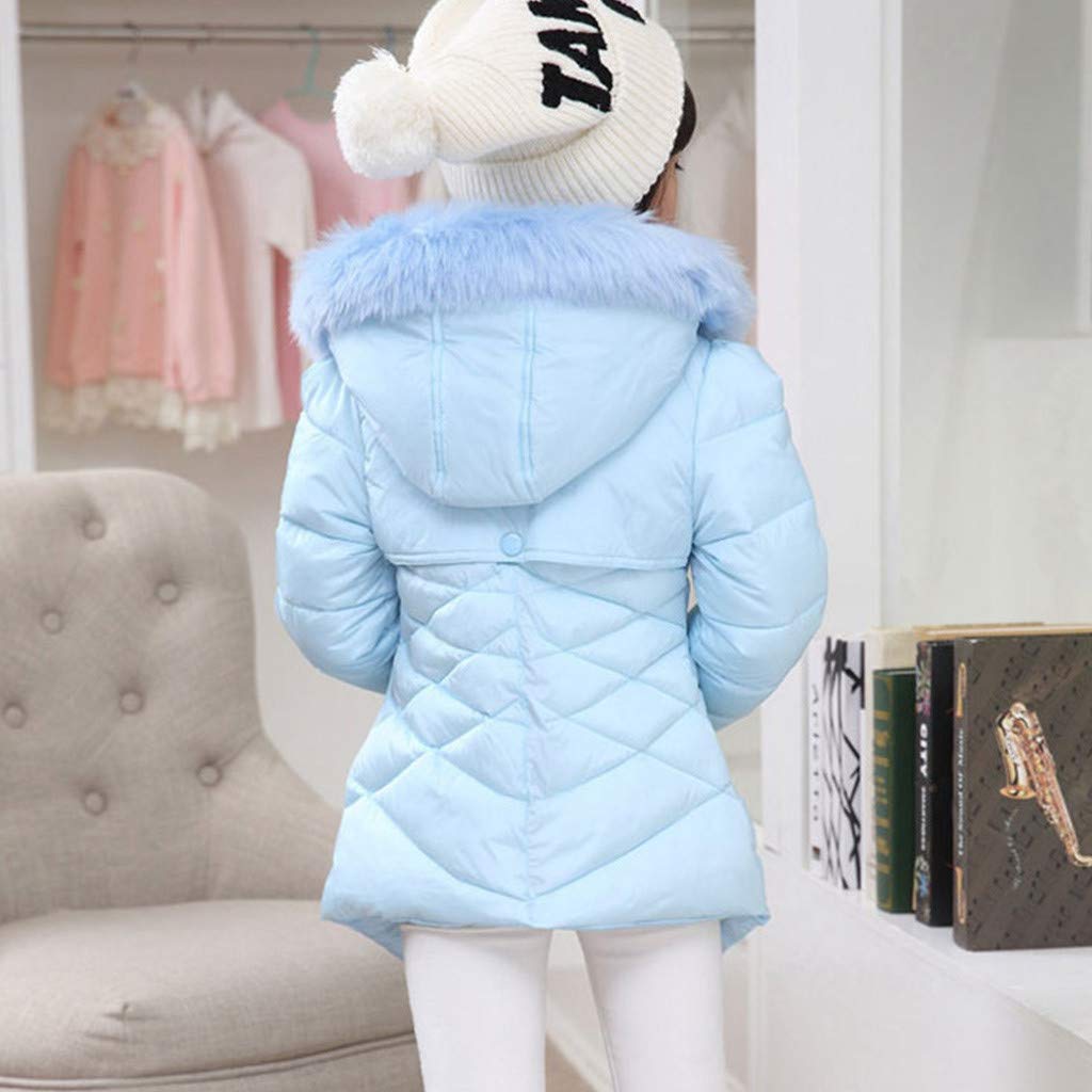 Warm Winter Down Jacket for Baby Girls & Toddlers - Fur Hooded Snowsuit Coat Thick Outerwear | Perfect for Snow Play, Winter Outings & Cold Weather Protection