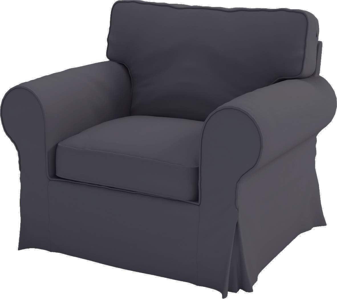 Durable Heavy Cotton Ektorp Sofa Cover Replacement for IKEA Ektorp Armchair - Dark Gray - Perfect for Living Room, Bedroom & Home Office Furniture Protection