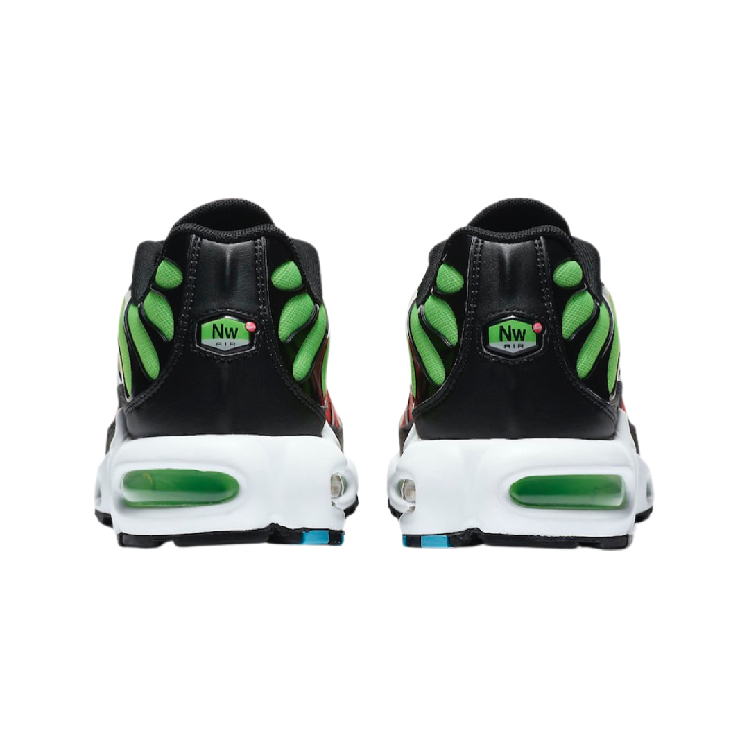 Nike Air Max Plus Men's Running Shoes - Worldwide Watermelon Black White Green Strike for Jogging, Gym & Casual Wear