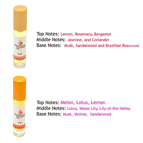 Scented Harmony Perfume Attar Duo - 2 x 6ml Bottles of Luxury Fragrance Oil for Women & Men | Perfect for Daily Wear, Special Occasions & Aromatherapy