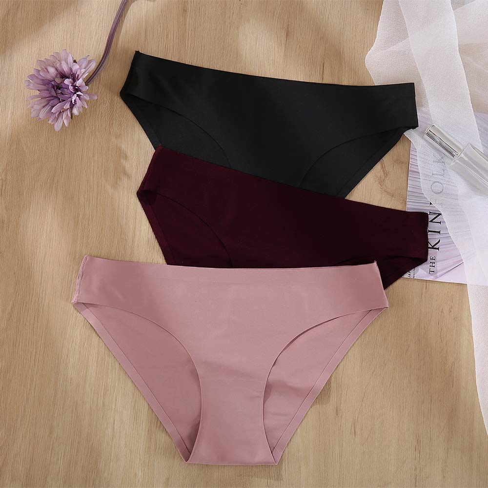 FINETOO 6 Pack Women's Seamless No Show Hipster Underwear - Soft Stretch Invisible Panties - Bikini Briefs for Everyday Comfort (XS-XL) | Perfect for Yoga, Work & Travel