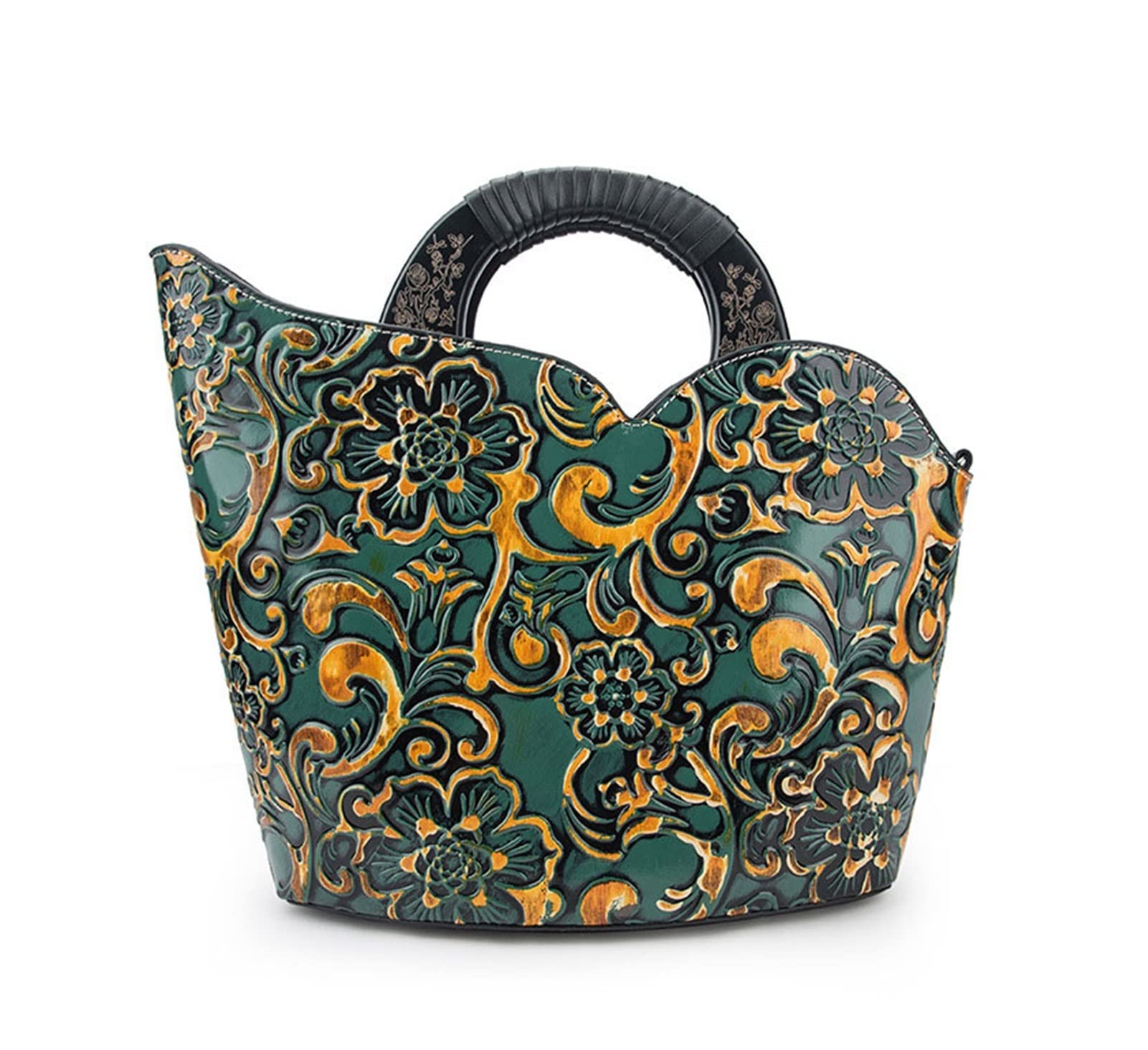 Premium Genuine Leather Women's Messenger Bag - Handmade Luxury Shoulder Purse for Ladies (Green, 27x14.7x28.3cm) - Perfect for Work, Travel & Everyday Fashion Accessory