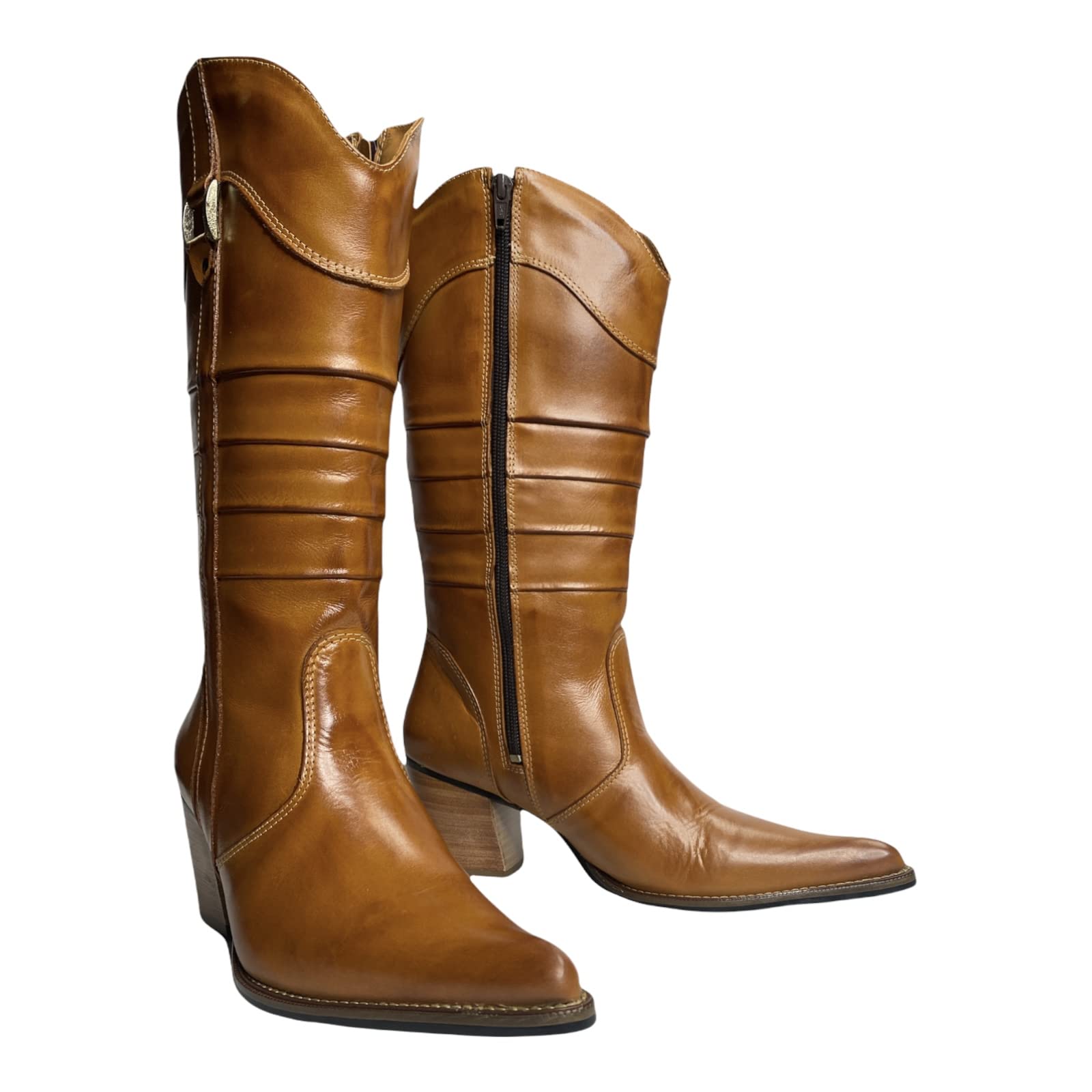 Authentic Texas Women's Cowboy Boots - Genuine Leather Western Cowgirl Boots with Pointed Toe for Fashion & Riding | Perfect for Country Concerts, Rodeos & Everyday Wear