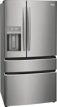 Frigidaire Gallery GRMS2773AF 26.3 Cu. Ft. Standard Depth 4-Door French Door Refrigerator in Stainless Steel - Perfect for Modern Kitchens & Large Family Storage