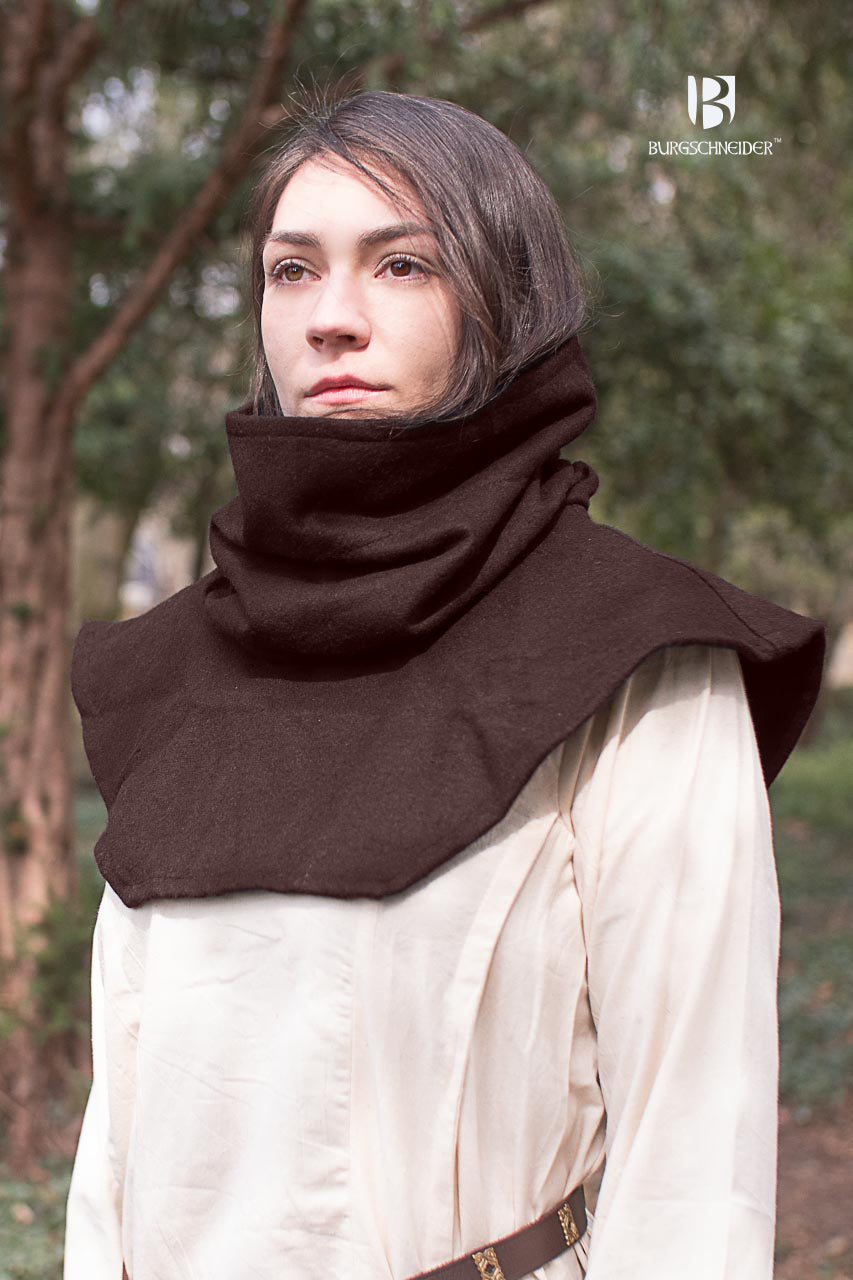 Noah Brown Hooded Cowl - Soft & Warm Winter Scarf for Men & Women - Perfect for Outdoor Activities, Hiking, and Cold Weather Fashion